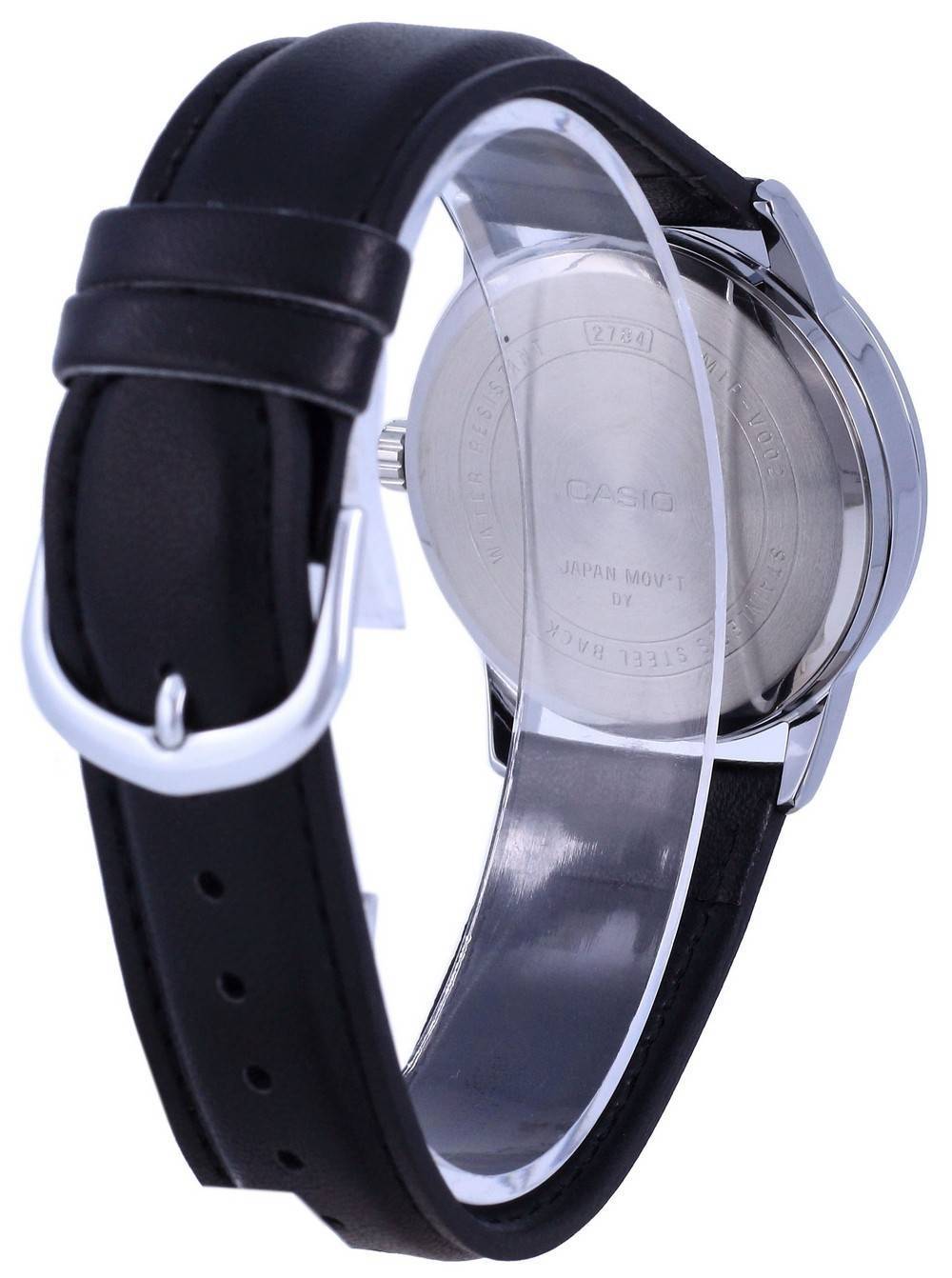 Casio Black Dial Stainless Steel Analog Quartz MTP-V002L-1B3 MTPV002L-1 Men's Watch