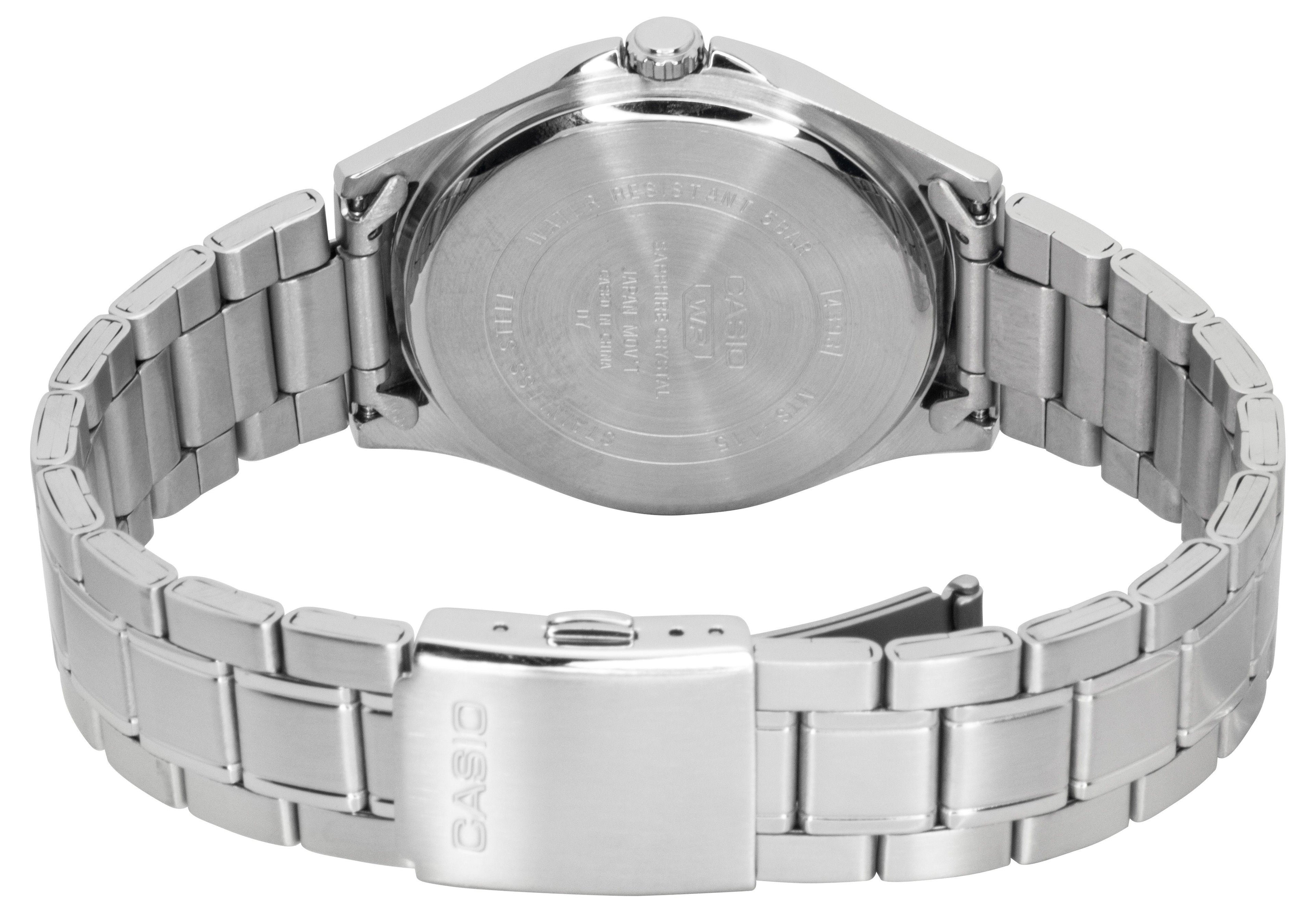 Casio Standard Analog Stainless Steel Light Blue Dial Quartz MTS-115D-2A2V Men's Watch