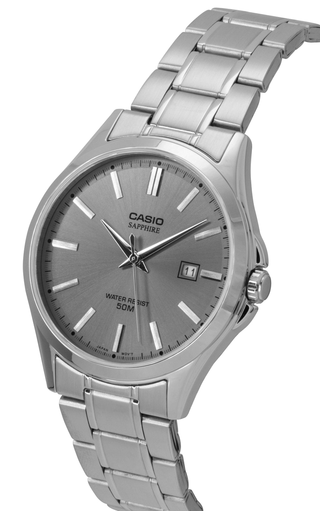 Casio Standard Analog Stainless Steel Grey Dial Quartz MTS-115D-8AV Men's Watch
