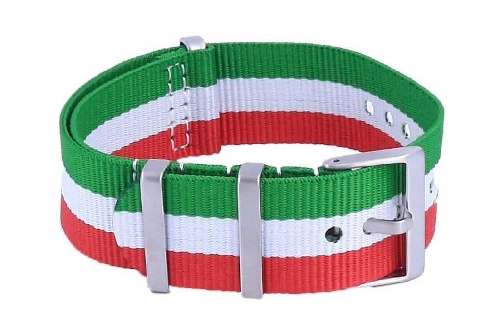 Ratio NATO23 Italy National Flag Pattern Polyester 22mm Watch Strap