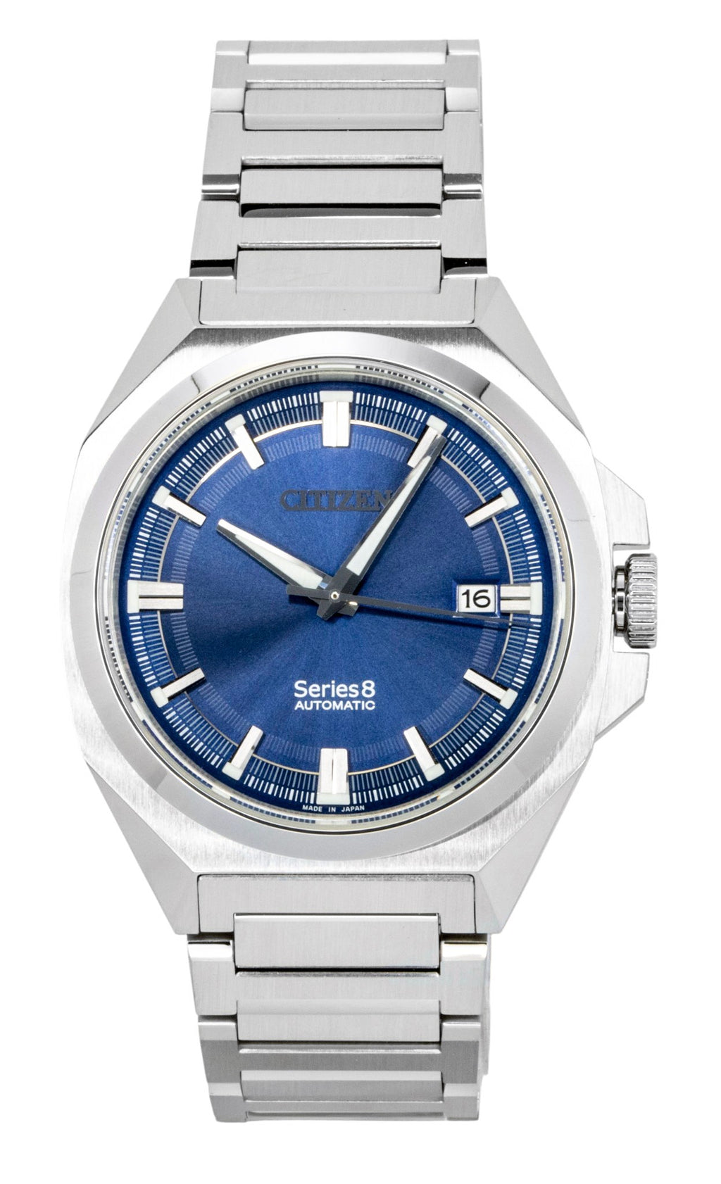 Citizen Series 8 Stainless Steel Blue Dial Automatic NB6010-81L 100M Men's Watch