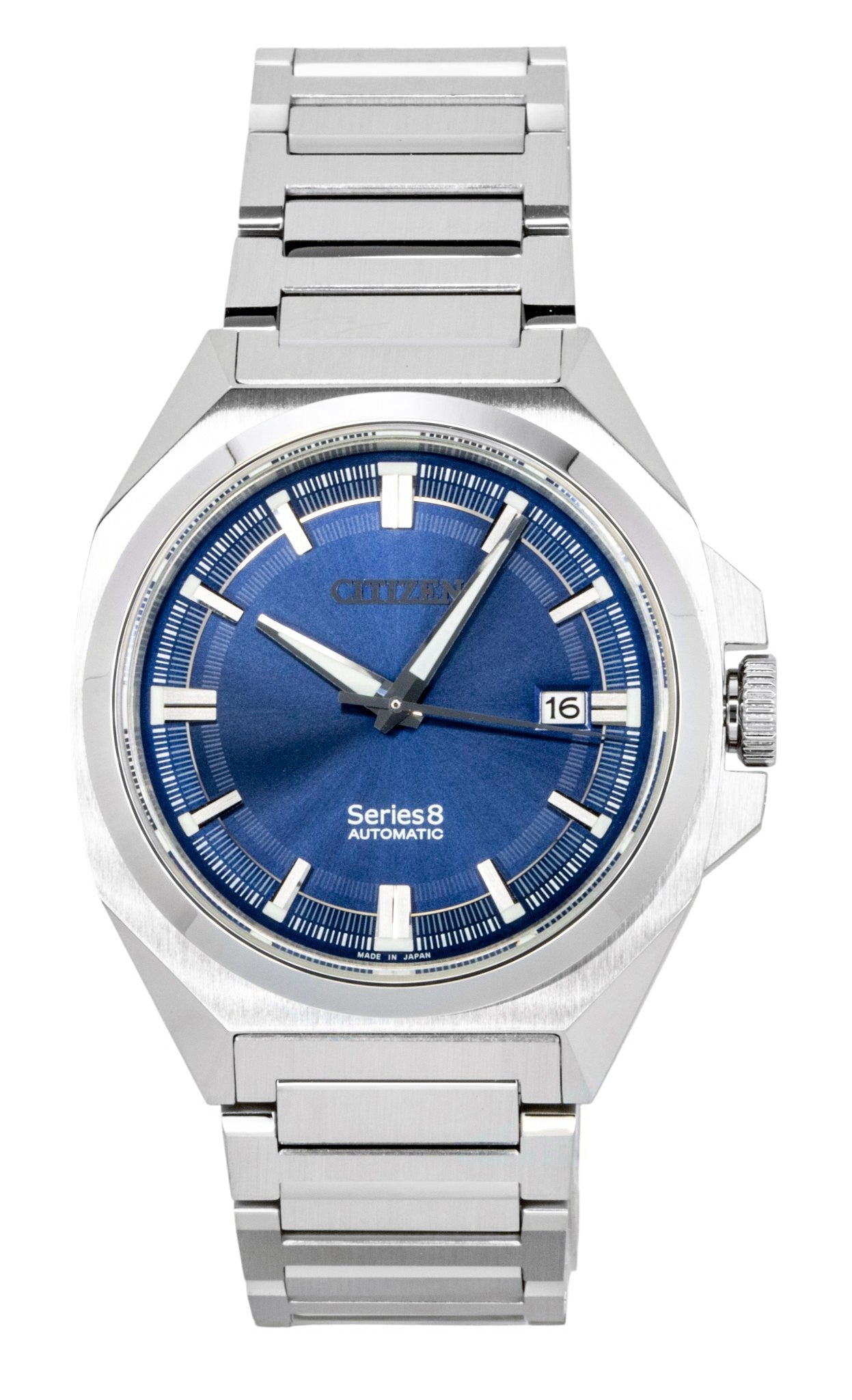 Citizen Series 8 Stainless Steel Blue Dial Automatic NB6010-81L 100M Men's Watch