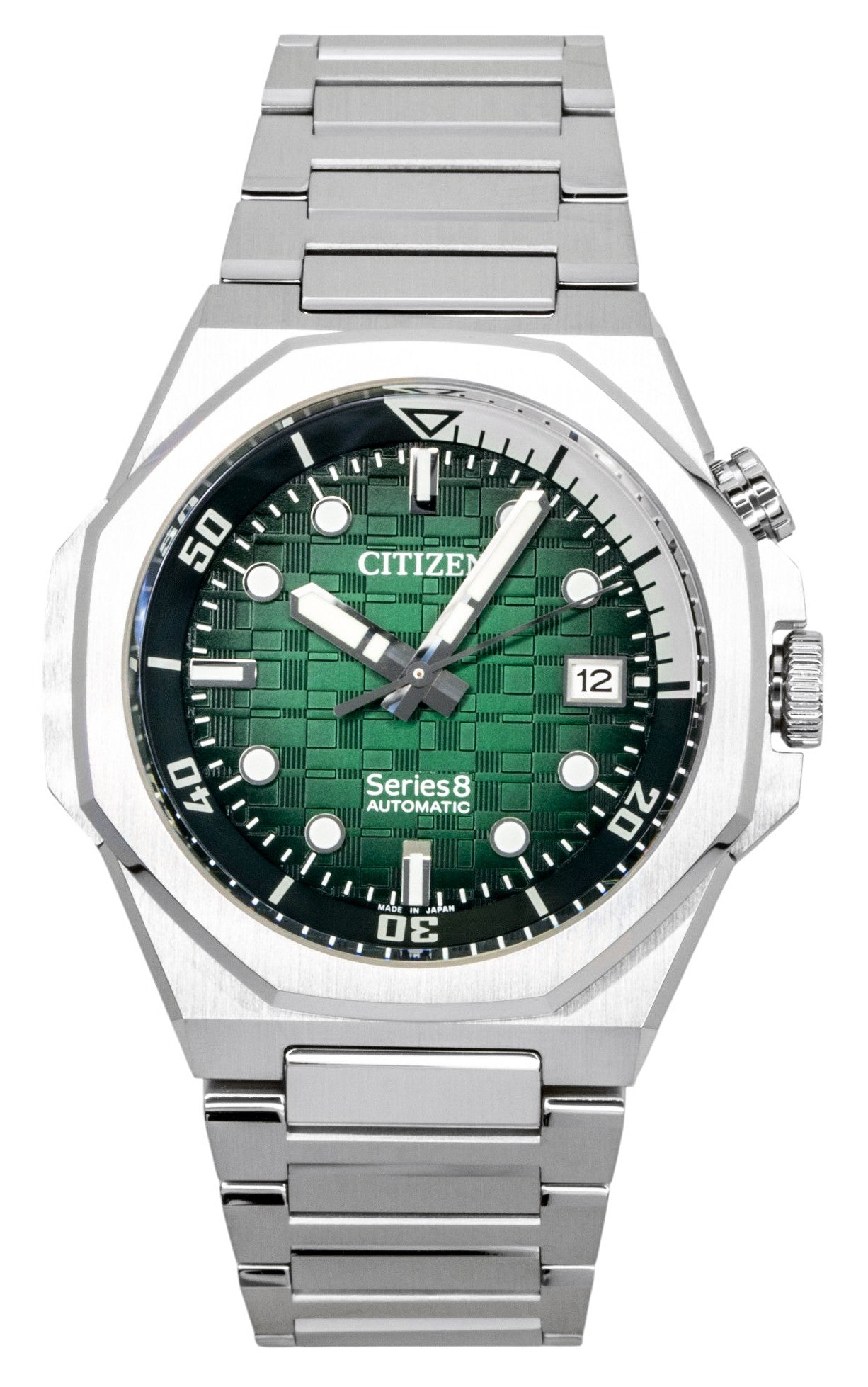 Citizen Series 8 Stainless Steel Green Dial Automatic Diver's NB6060-58X 200M Men's Watch