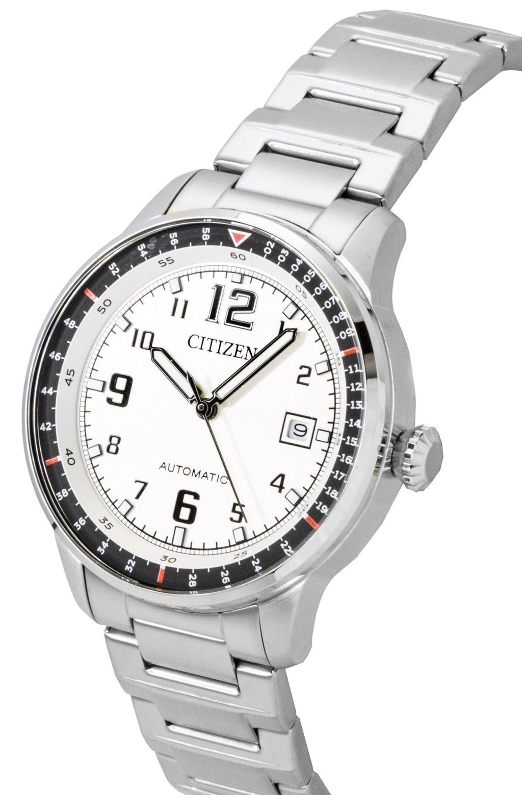Citizen Stainless Steel White Dial Automatic NJ0190-51A 100M Men's Watch
