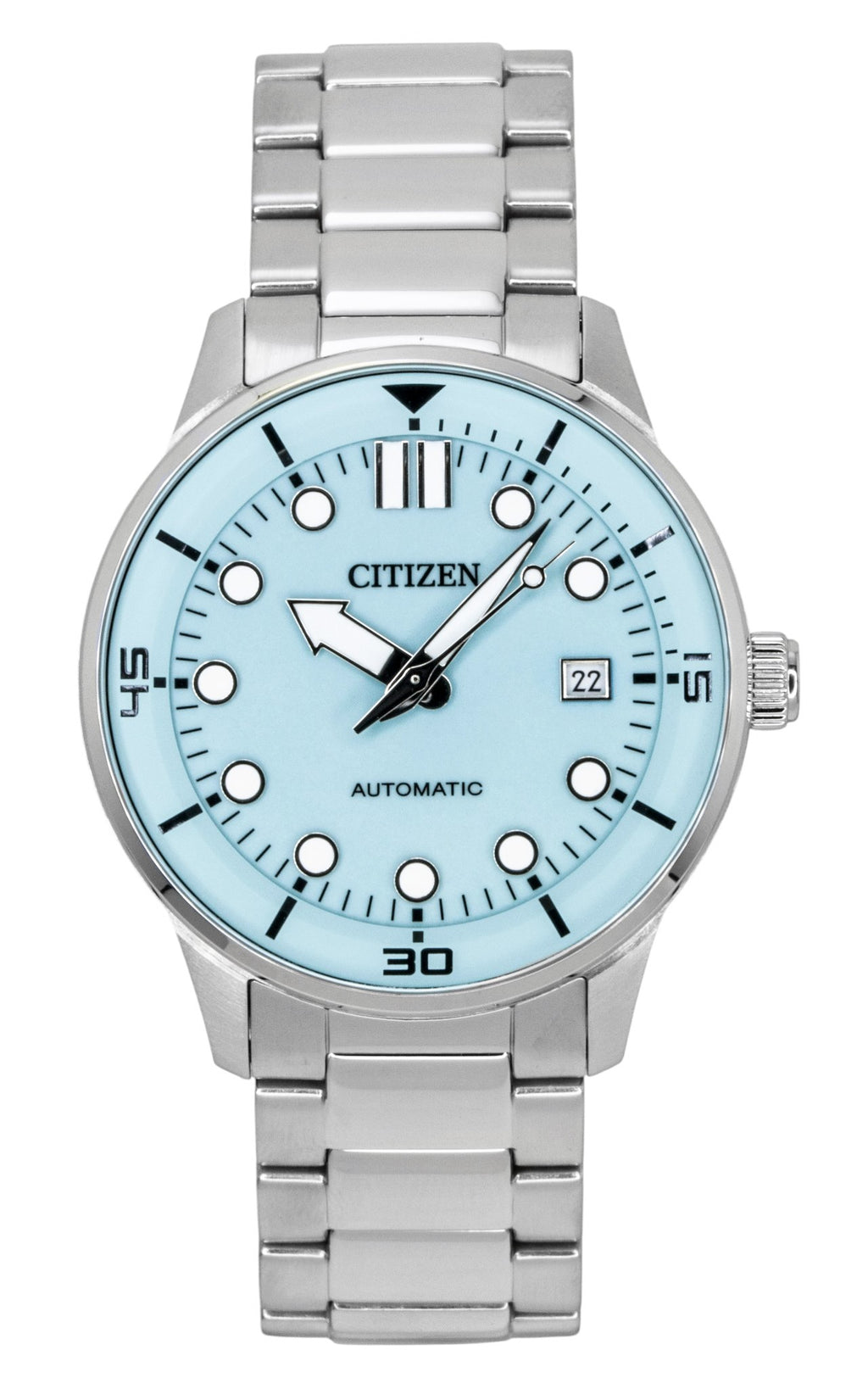 Citizen Analog Stainless Steel Turquoise Dial Automatic NJ0191-83M 100M Men's Watch