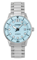 Citizen Analog Stainless Steel Turquoise Dial Automatic NJ0191-83M 100M Men's Watch