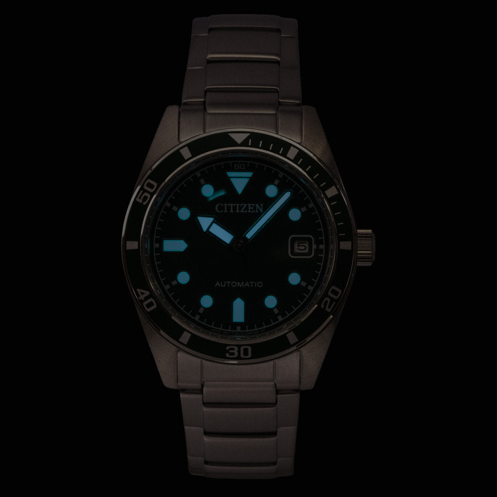 Citizen Stainless Steel Green Dial Automatic NJ0220-52X 100M Men's Watch