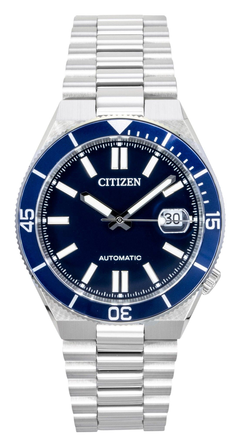 Citizen Stainless Steel Navy Blue Dial Automatic NJ0230-59L 100M Men's Watch