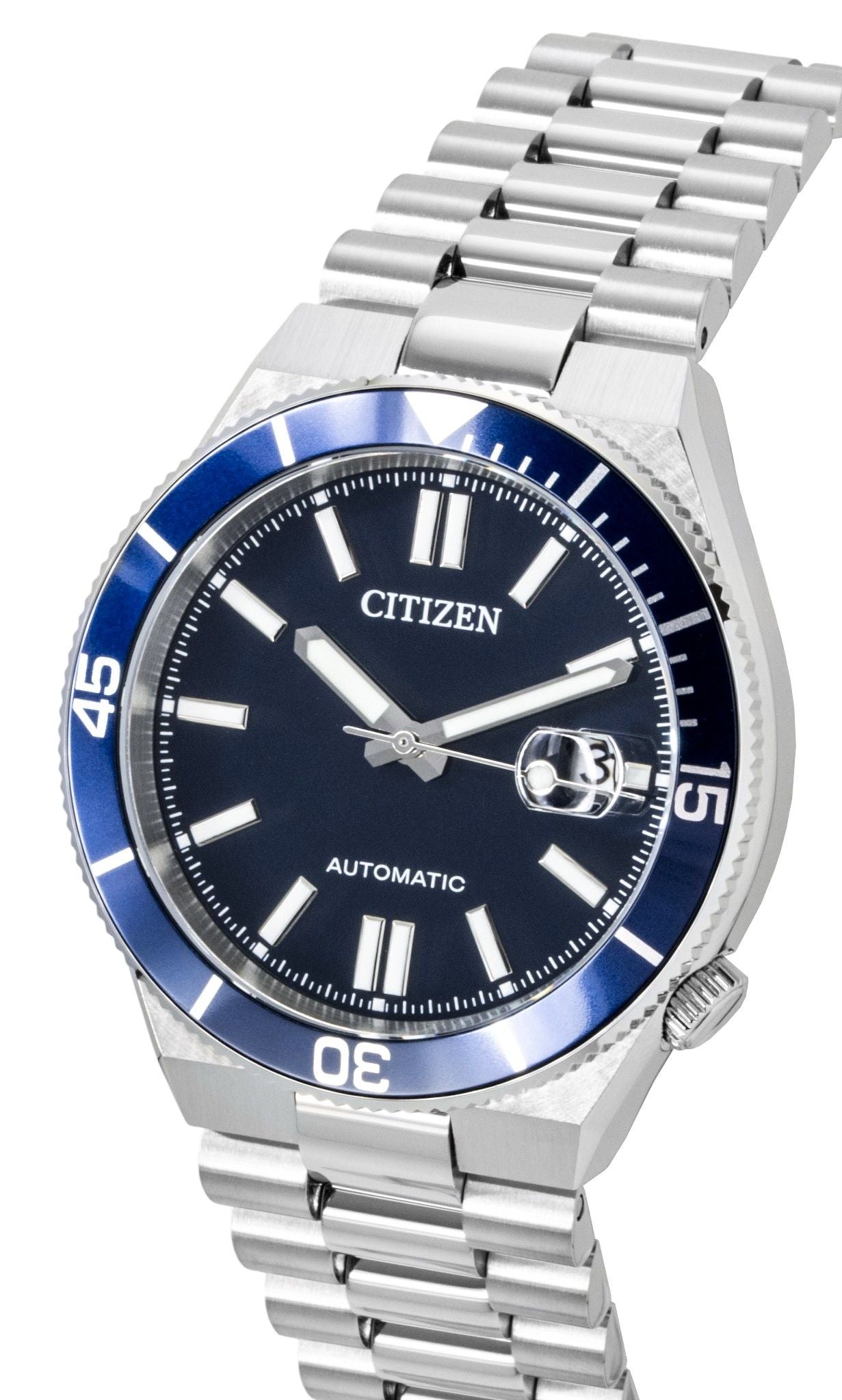 Citizen Stainless Steel Navy Blue Dial Automatic NJ0230-59L 100M Men's Watch