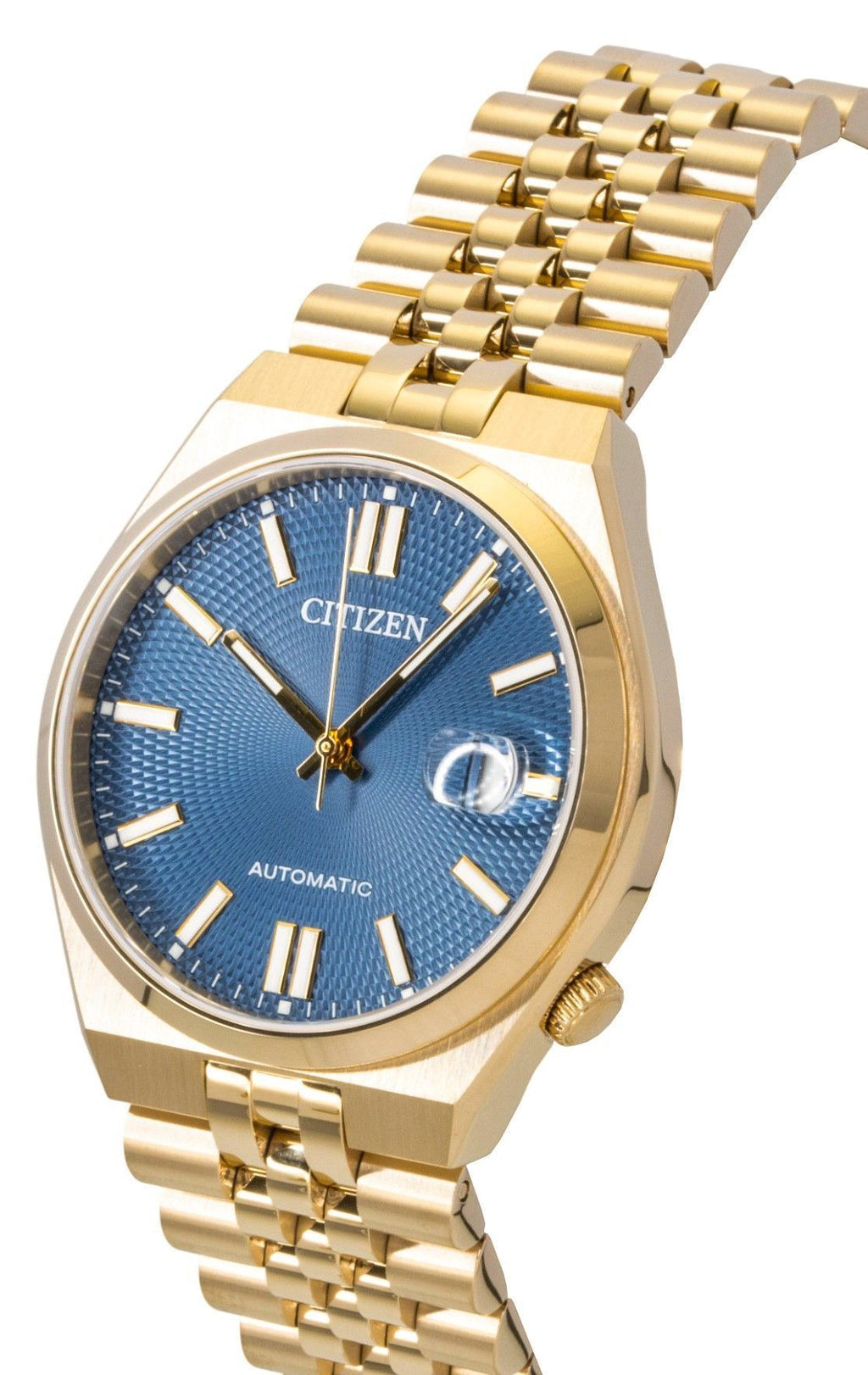 Citizen Tsuyosa 60 Rose Gold Tone Stainless Steel Blue Dial Automatic NK0023-57L 100M  Men's Watch