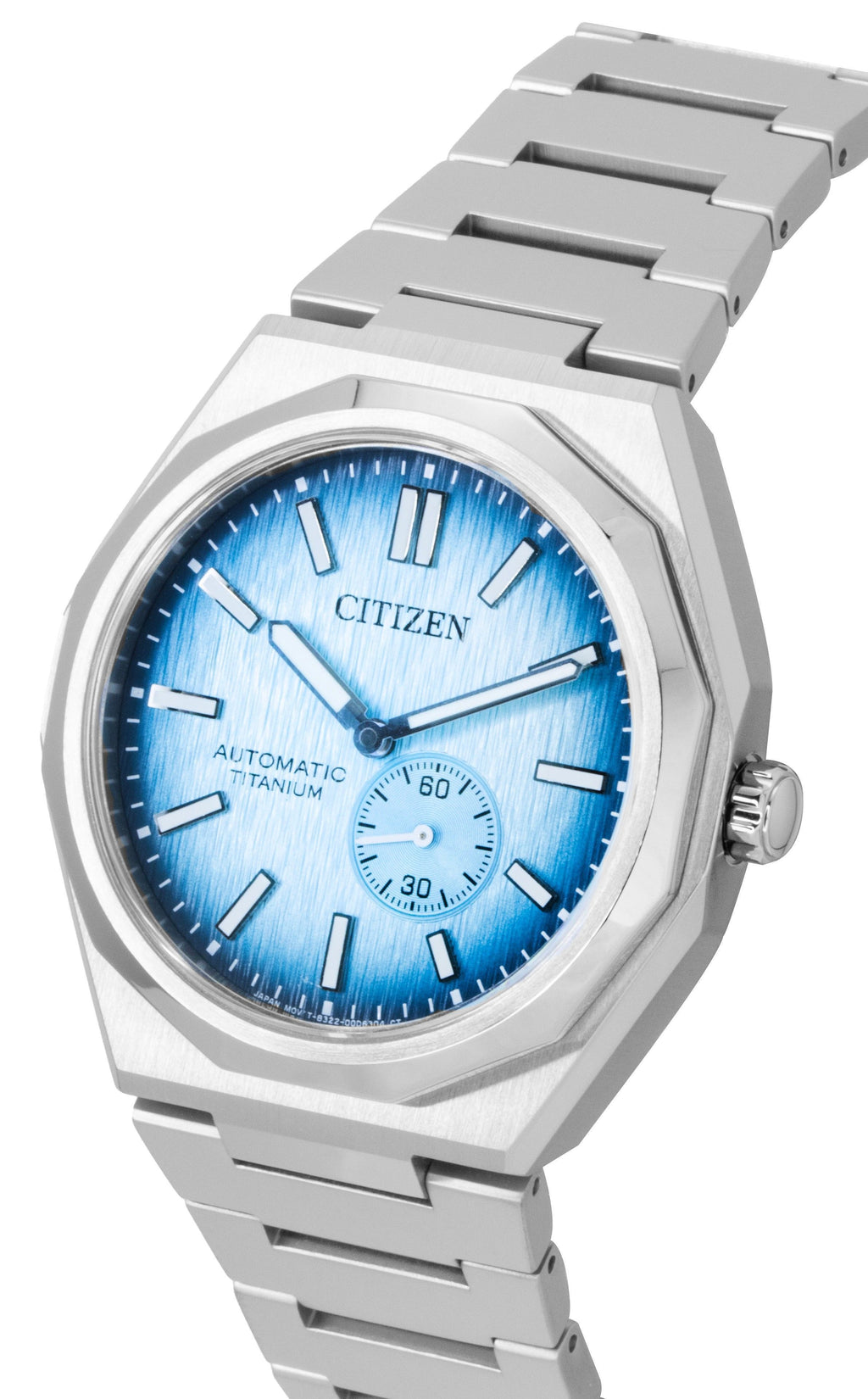 Citizen Zenshin 60 Super Titanium Light Blue Dial Automatic NK5020-58L 100M Men's Watch