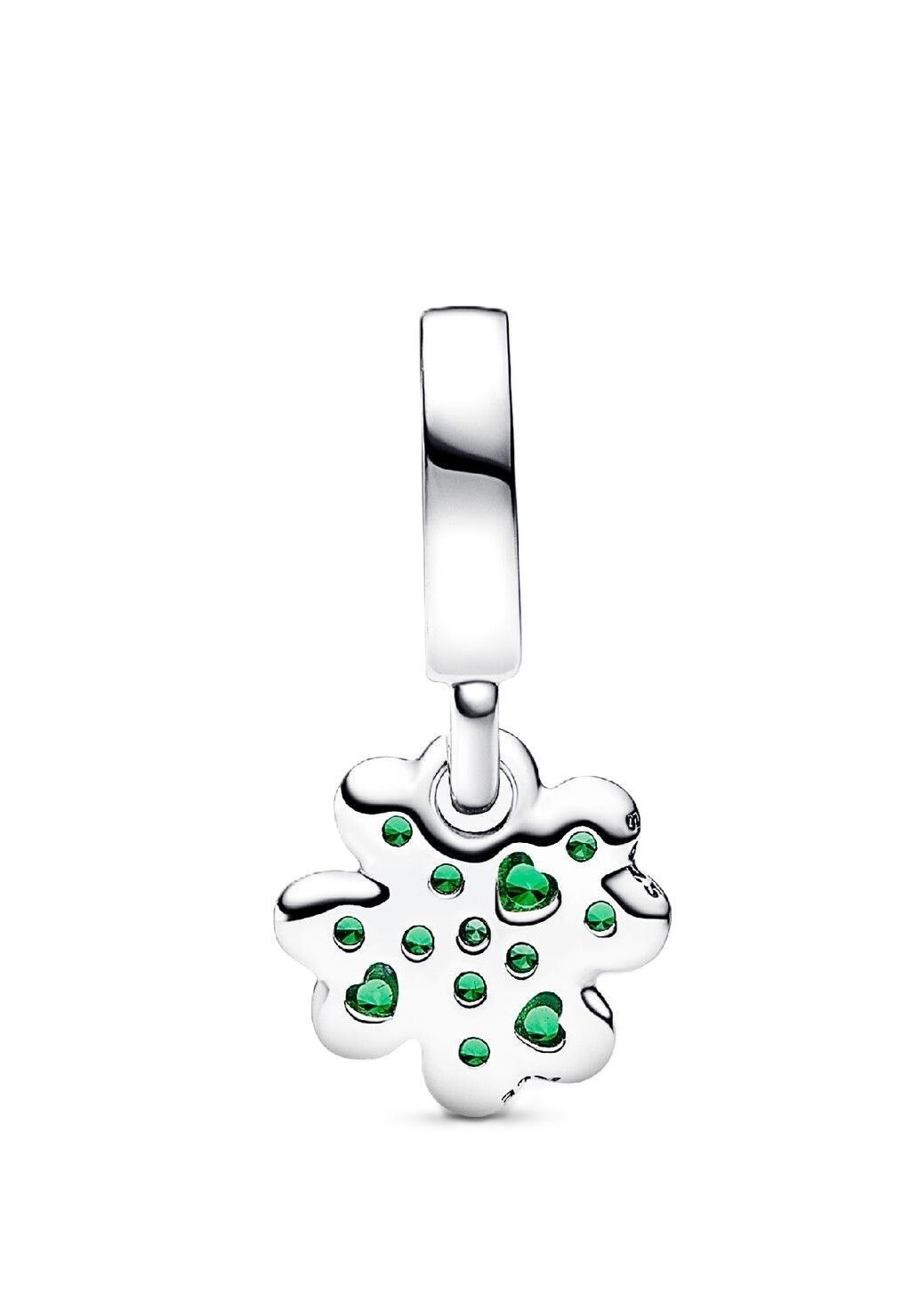 Pandora Moments Four Leaf Clover Dangle Charm With Green Crystals P-792751C01 For Women