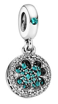 Pandora Silver Lucky Four Leaf Clover Dangle Charm Cubic Zirconia 797906NRGMX For Women
