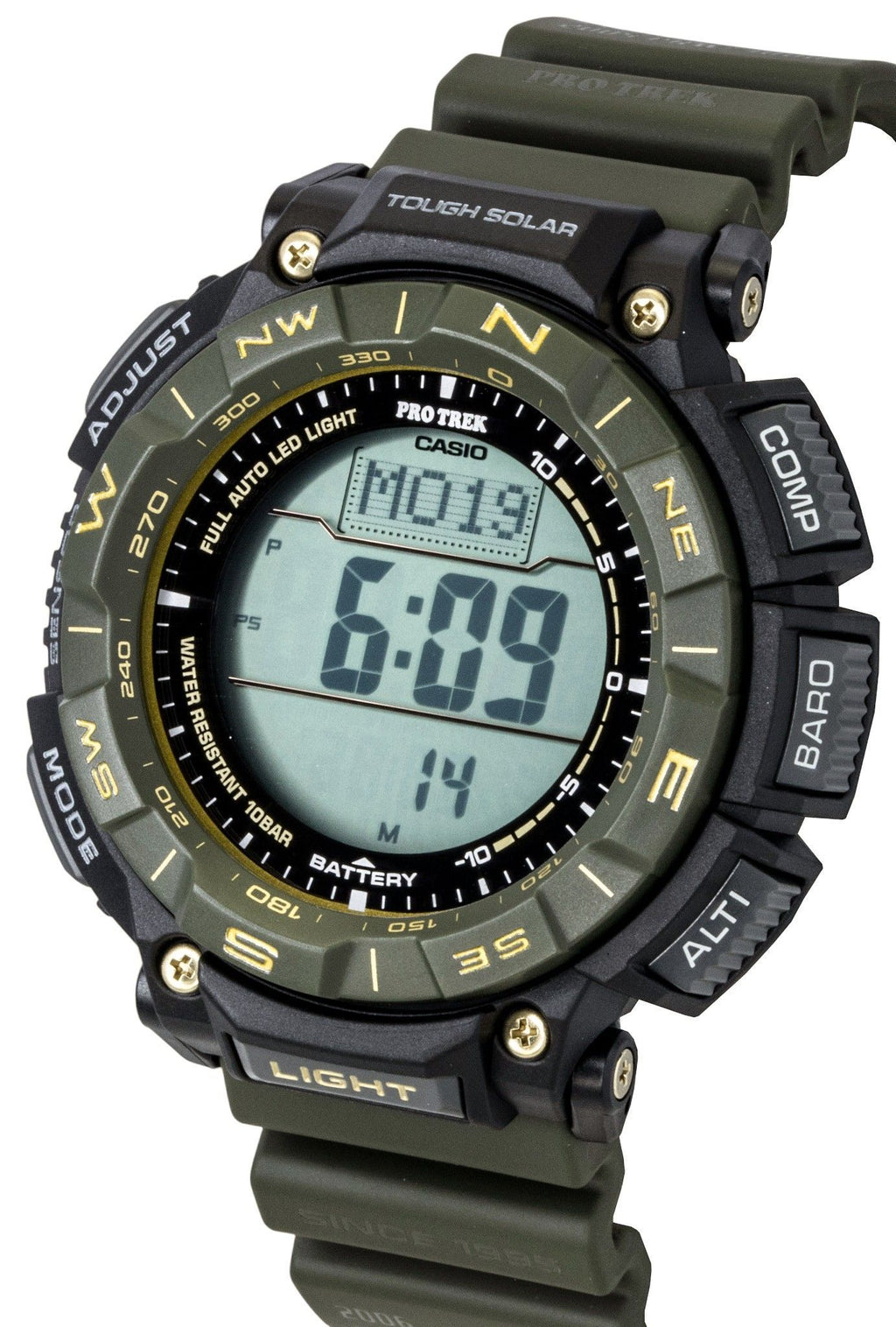 Casio Pro Trek Digital Bio-Based Resin Strap Solar PRG-340ANS-3 100M Men's Watch