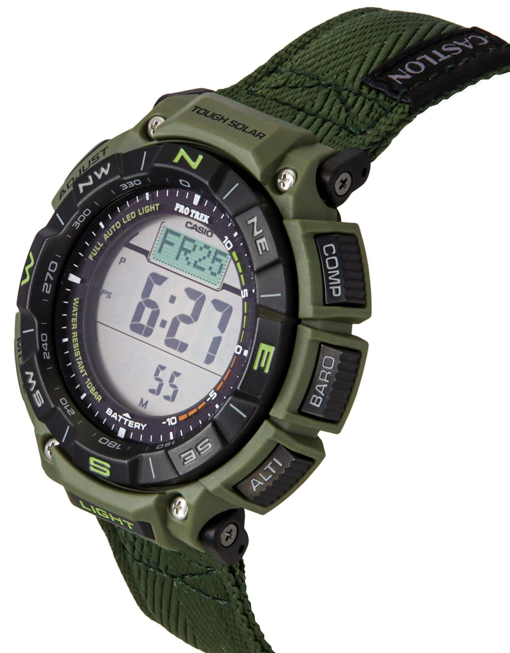 Casio Pro Trek Climber Line Digital Cloth Strap Solar PRG-340B-3 100M Men's Watch