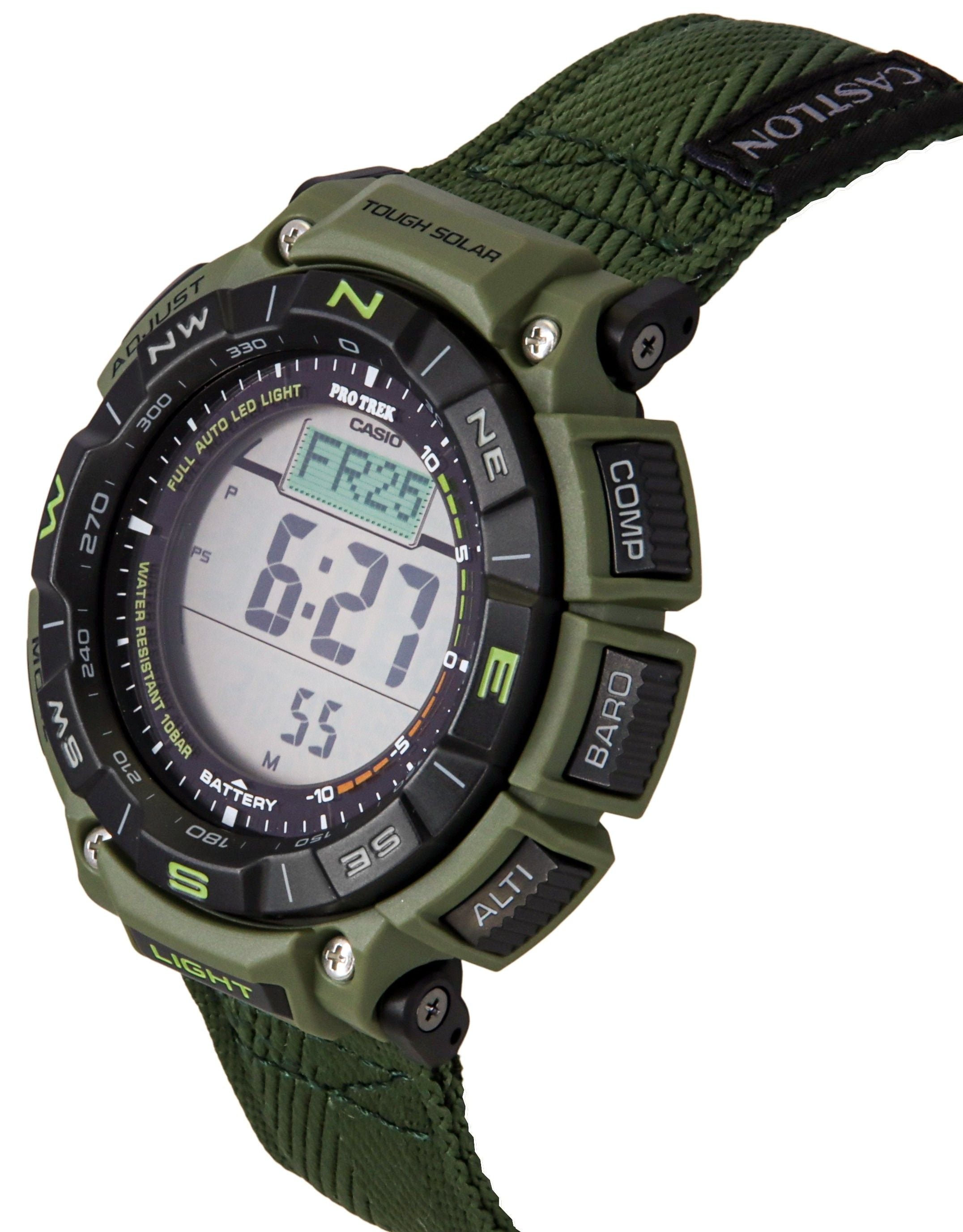Casio Pro Trek Climber Line Digital Cloth Strap Solar PRG-340B-3 100M Men's Watch