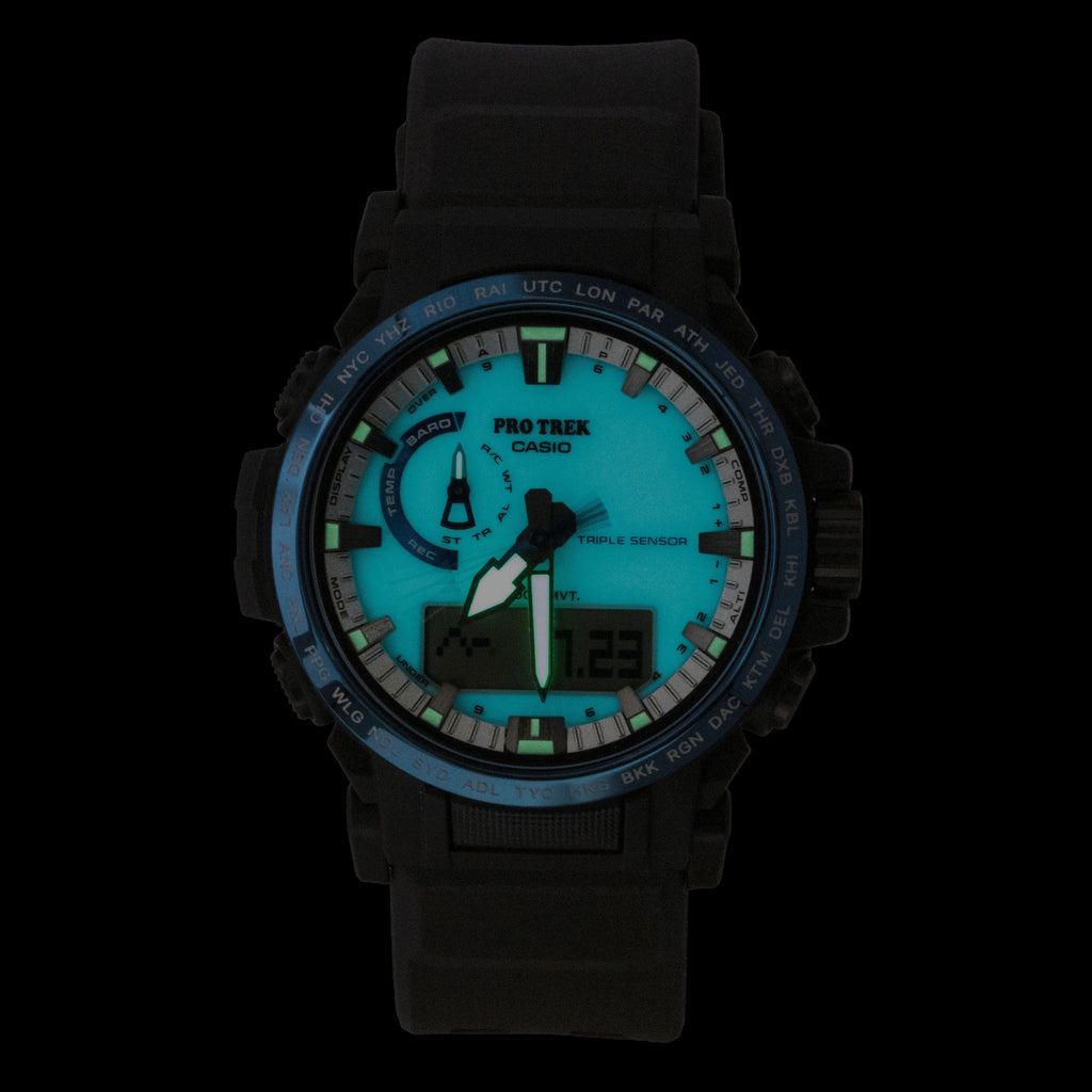 Casio Pro Trek Dragon Eye Analog Digital Radio Control White Dial Solar PRW-61D-2 100M Men's Watch