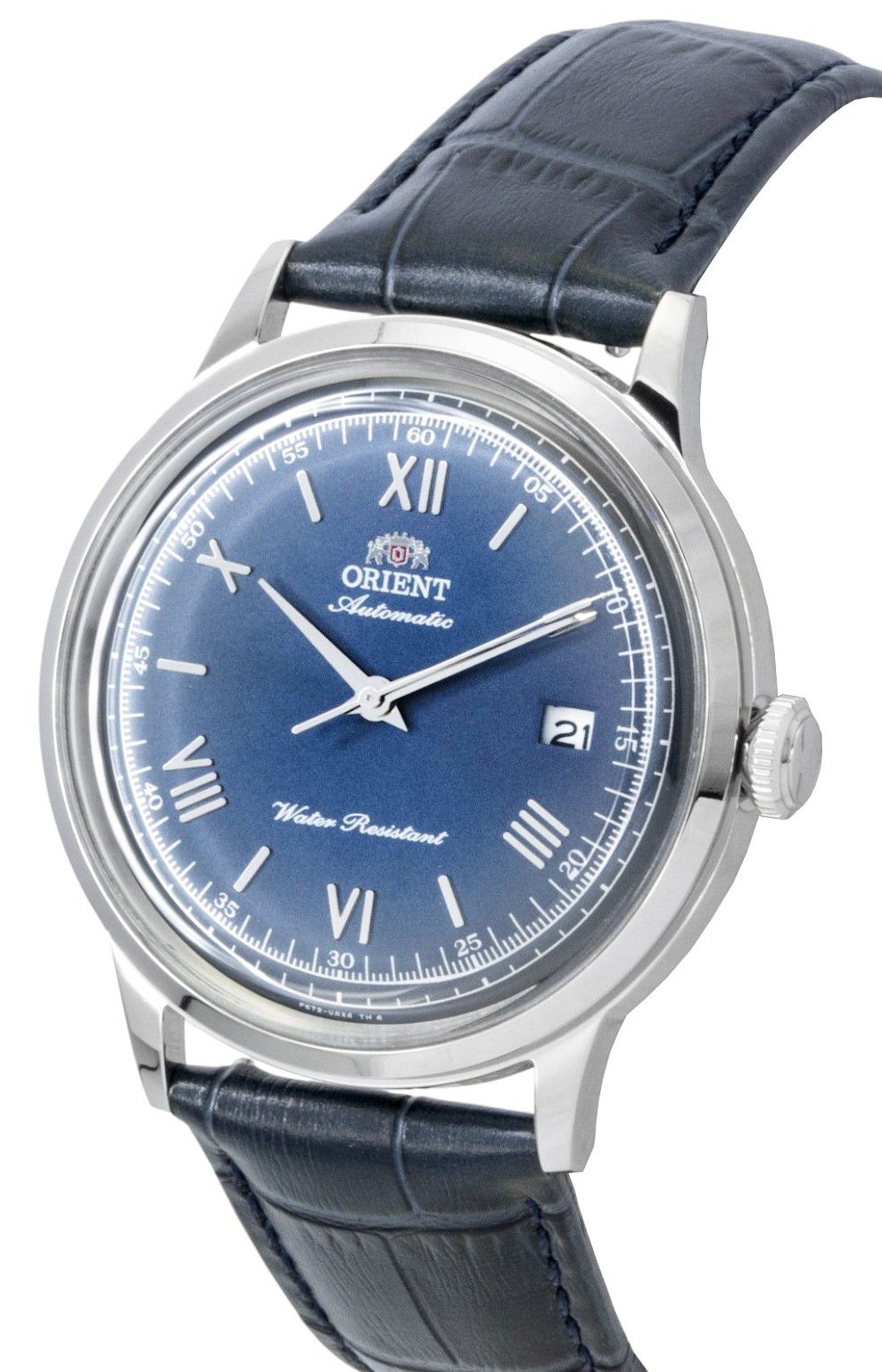 Orient Bambino Classic Leather Strap Navy Blue Dial Automatic RA-AC0024L Men's Watch