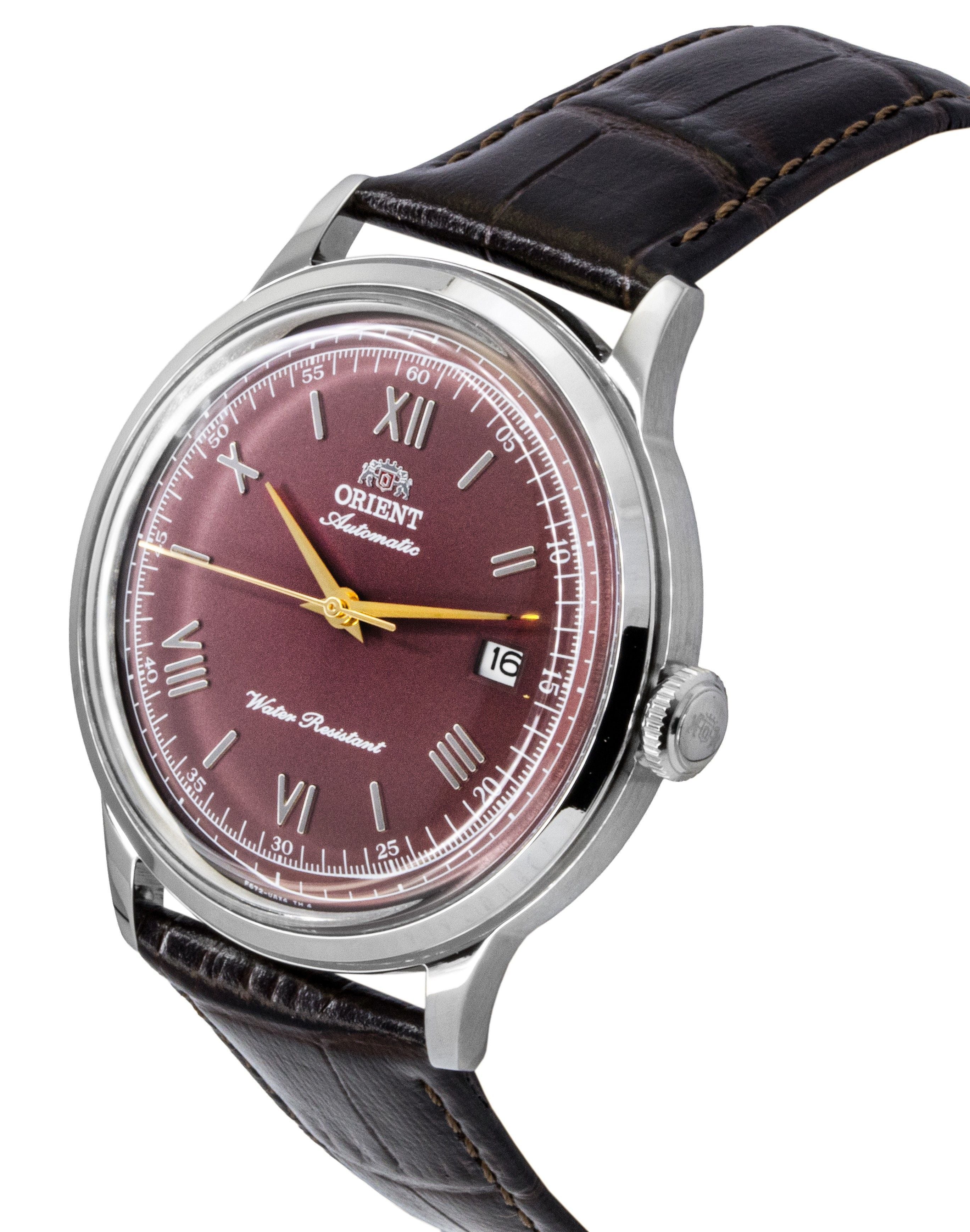 Orient Classic Leather Strap Bordeaux Dial Automatic RA-AC0026R Men's Watch