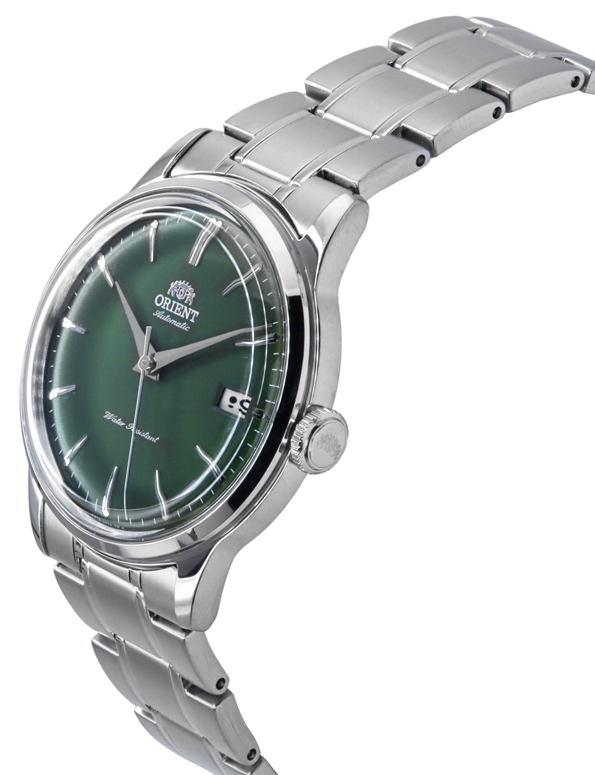Orient Bambino Stainless Steel Grass Green Dial Automatic RA-AC0M09E Men's Watch