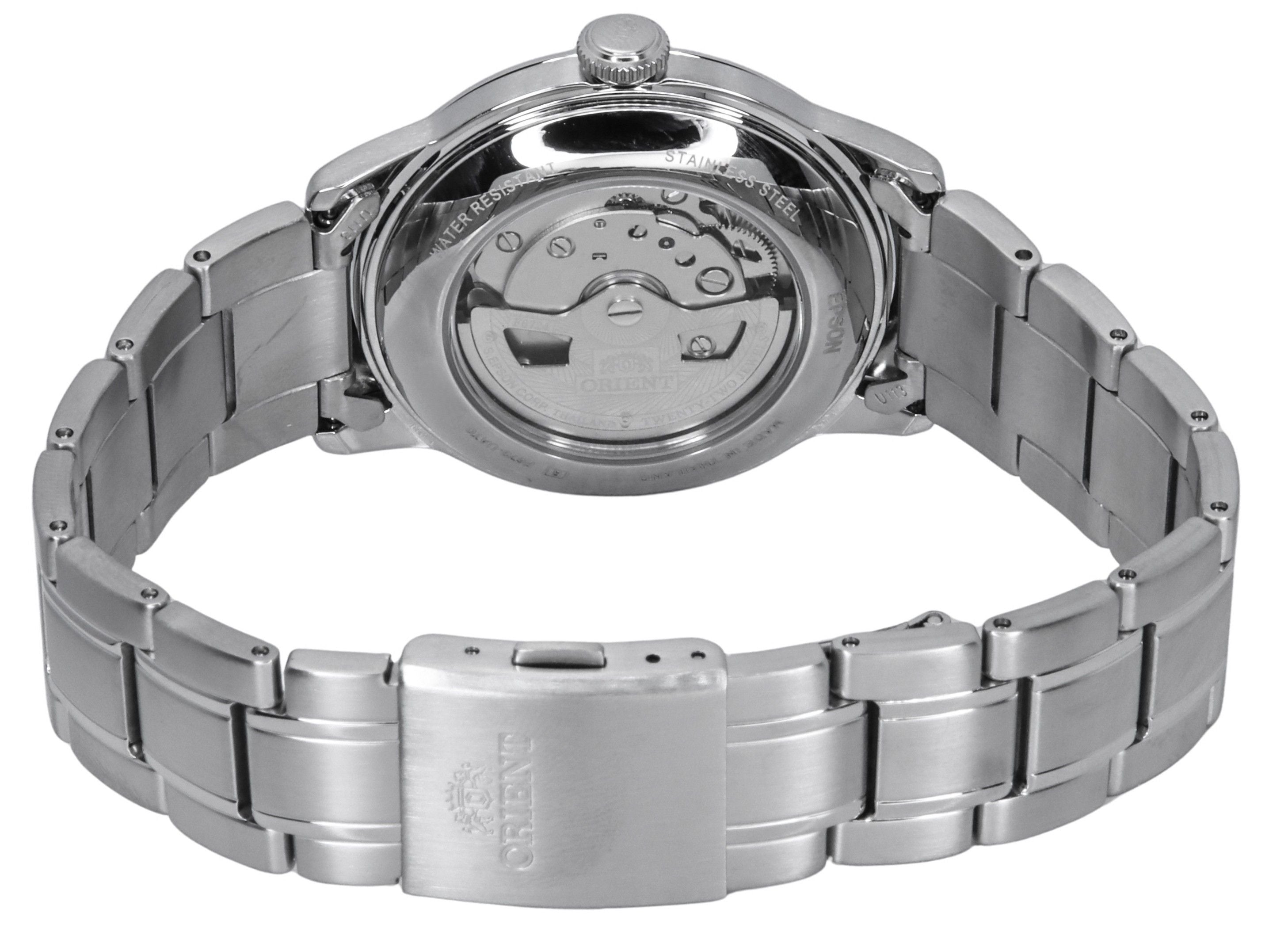 Orient Bambino Stainless Steel Grass Green Dial Automatic RA-AC0M09E Men's Watch