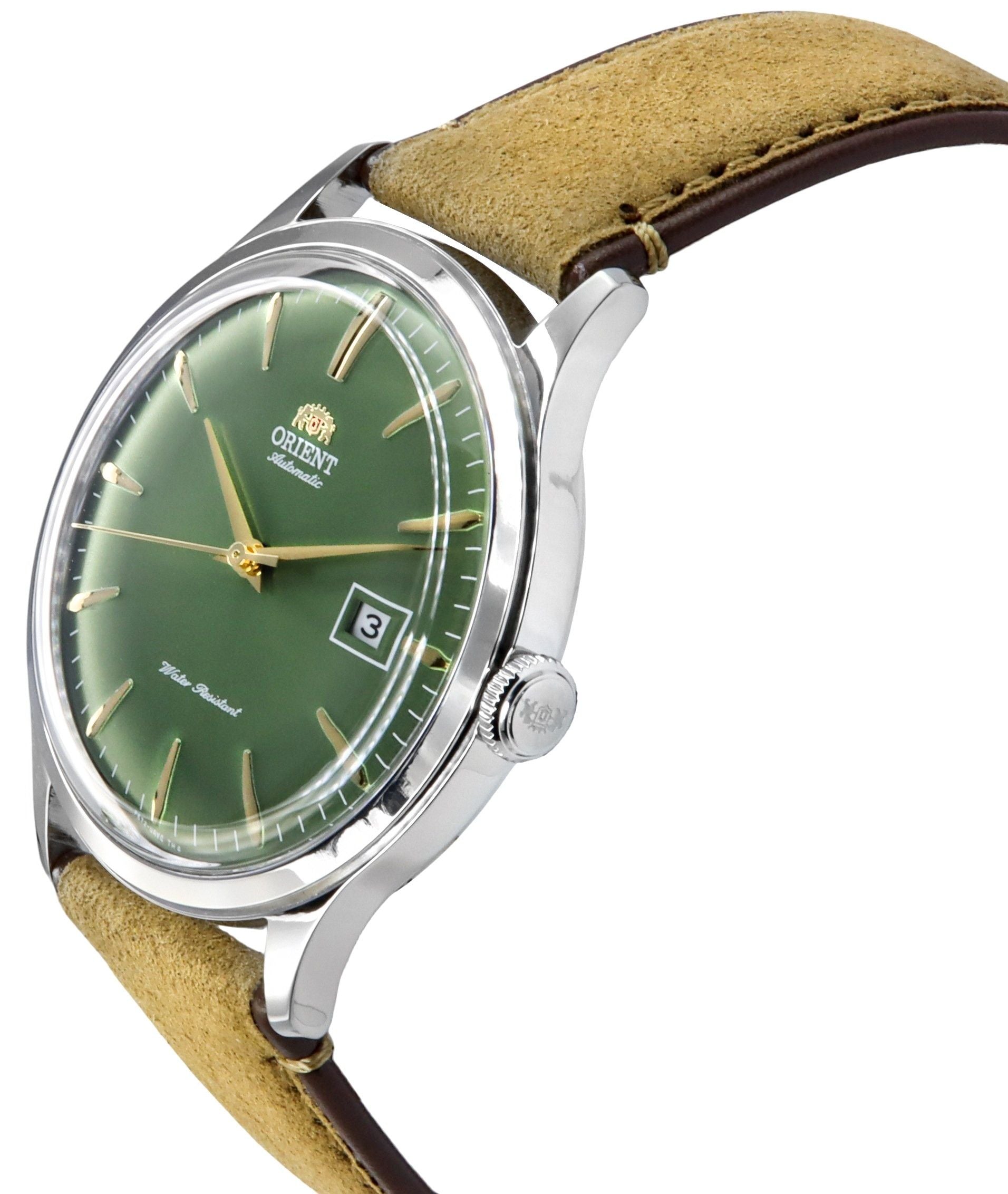 Orient Bambino Version 4 Leather Strap Green Dial Automatic RA-AC0P01E10B RA-AC0P01E30B Men's Watch