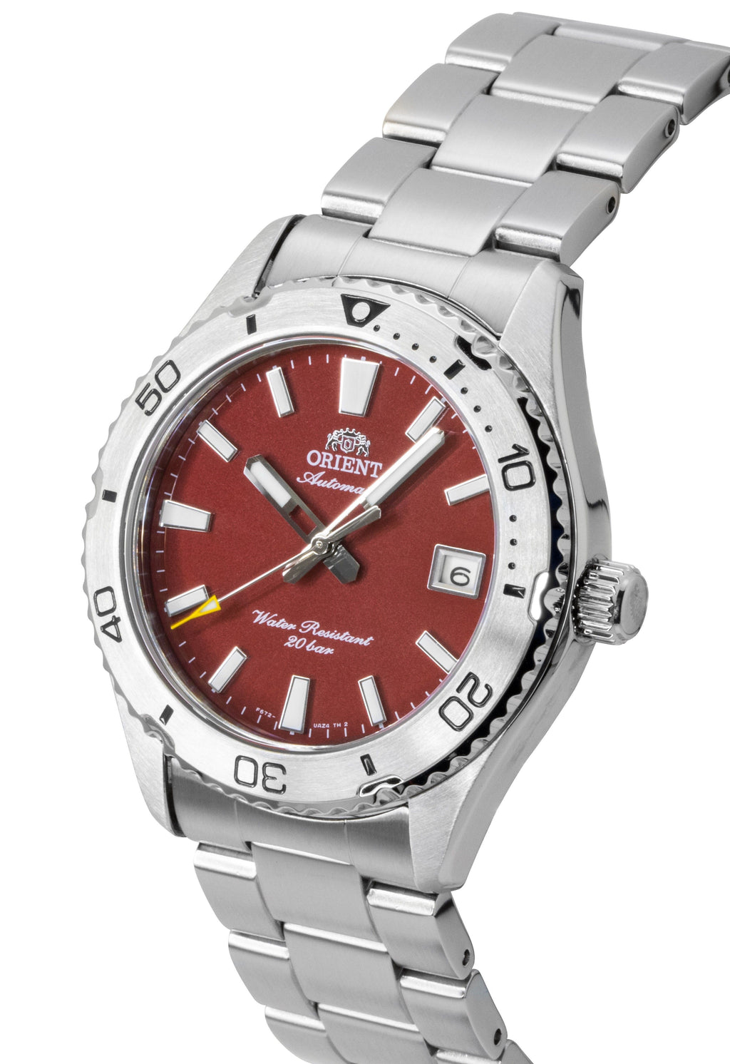 Orient Mako Stainless Steel Red Dial Automatic Diver's RA-AC0Q09R 200M Men's Watch