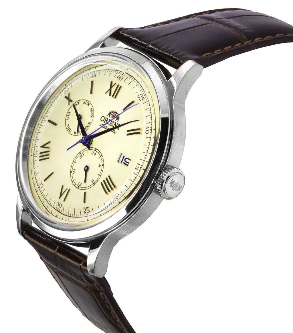 Orient Classic Bambino Version 8 Leather Strap Beige Dial Automatic RA-AK0702Y Men's Watch