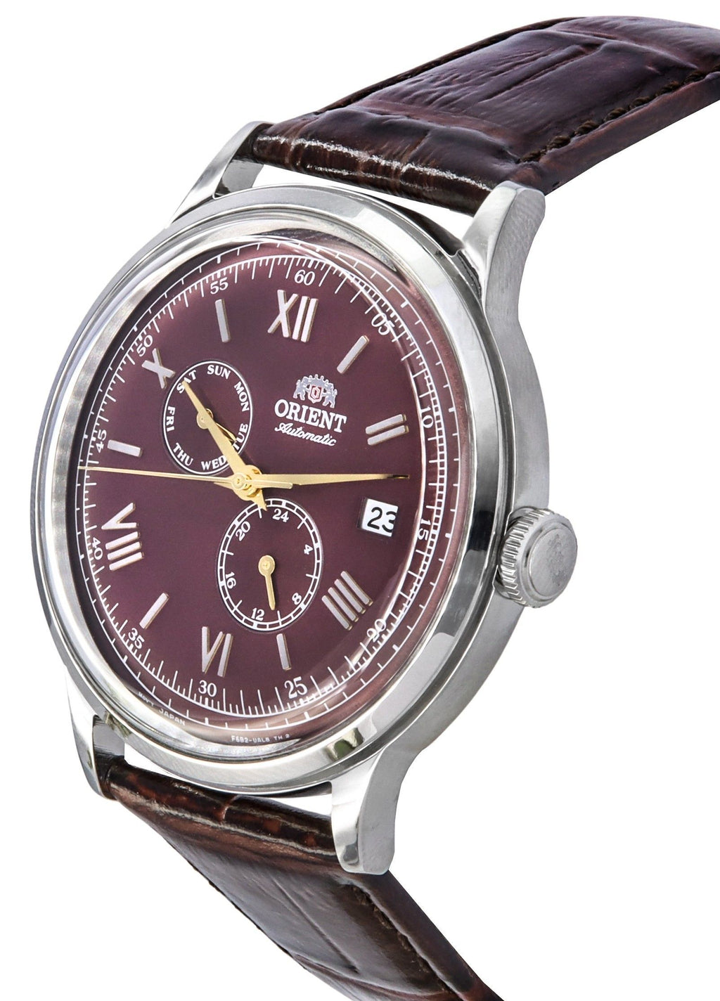 Orient Bambino GMT Version 8 Leather Strap Red Dial Automatic RA-AK0705R10B RA-AK0705R30B Men's Watch