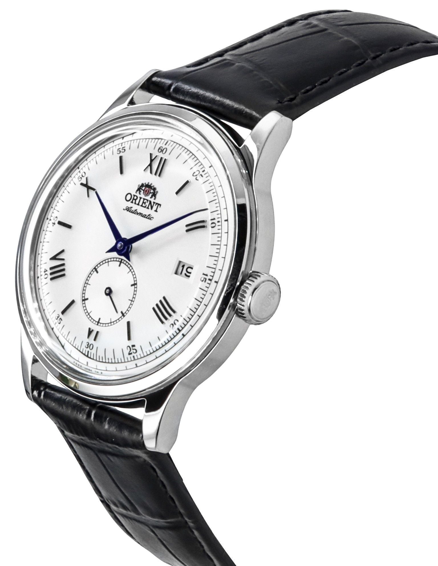 Orient Classic Bambino Version 2 Small Seconds Black Leather Strap Silver Dial Automatic RA-AP0104S Men's Watch