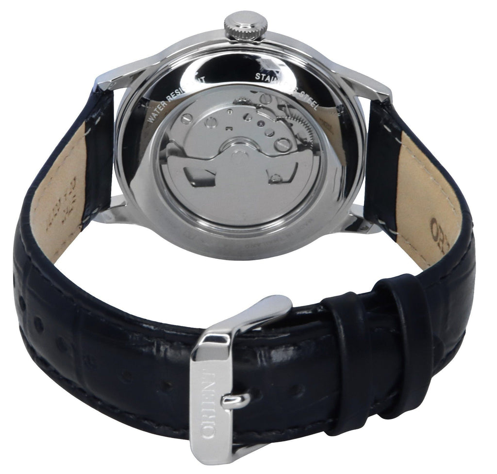 Orient Classic Bambino Version 2 Small Seconds Black Leather Strap Silver Dial Automatic RA-AP0104S Men's Watch