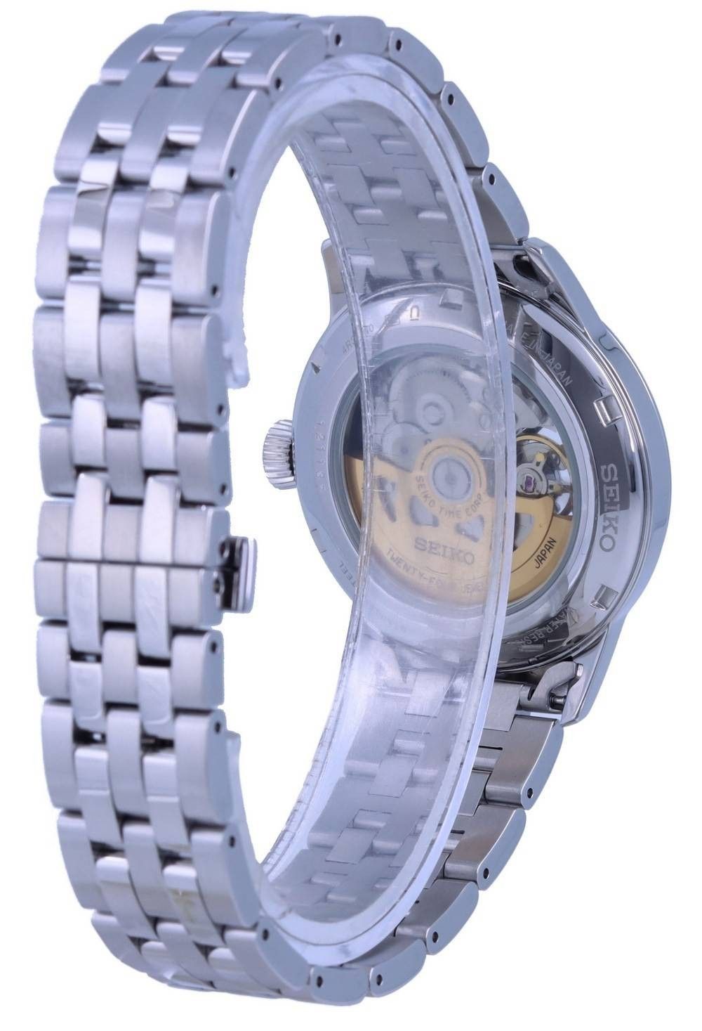 Refurbished Seiko Presage Cocktail Time Blue Acapulco Open Heart Automatic SSA439J1 Men's Watch