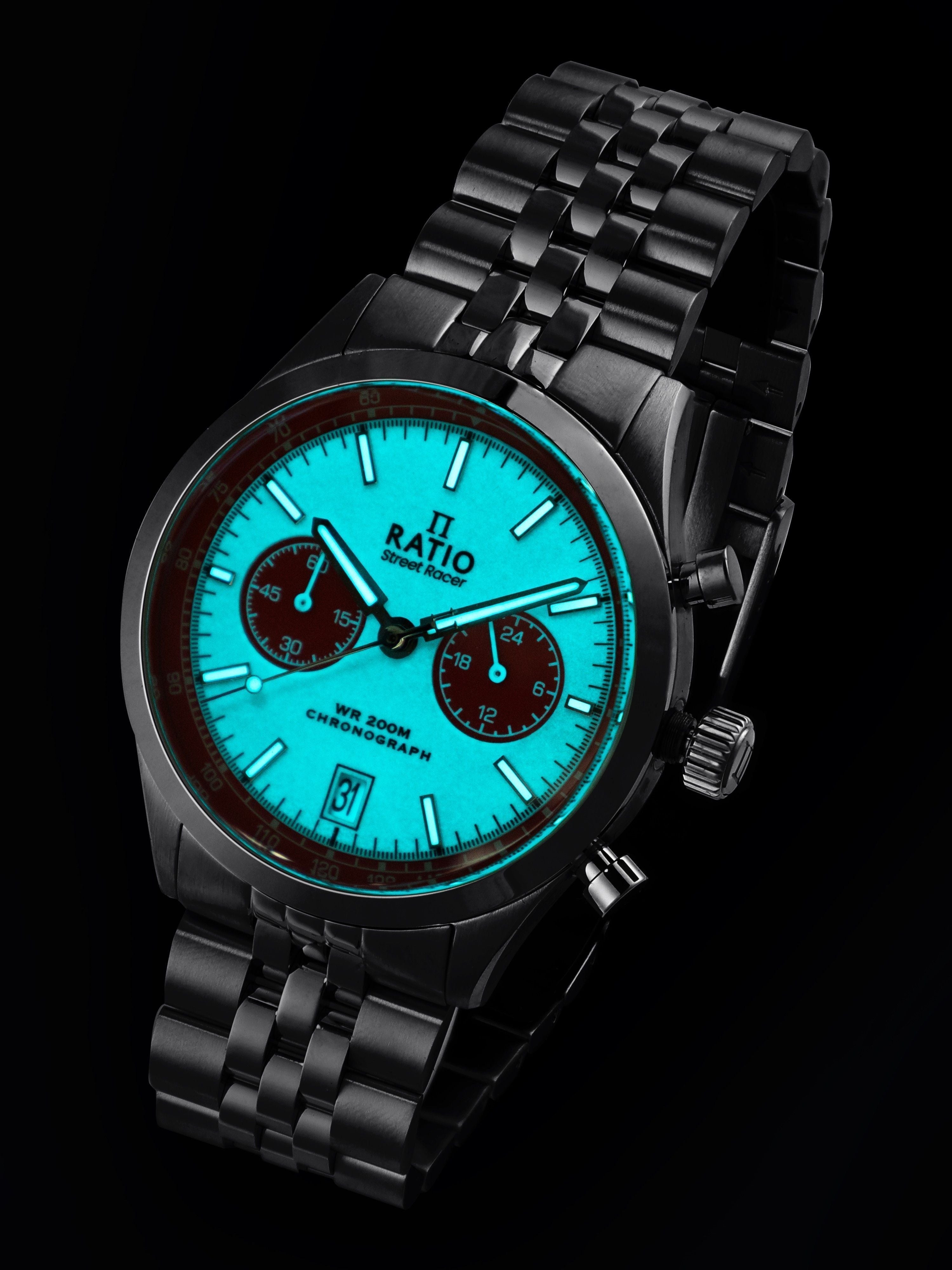 Ratio Street Racer Chronograph RTC025 200M Red Panda Dial Limited Edition Watch
