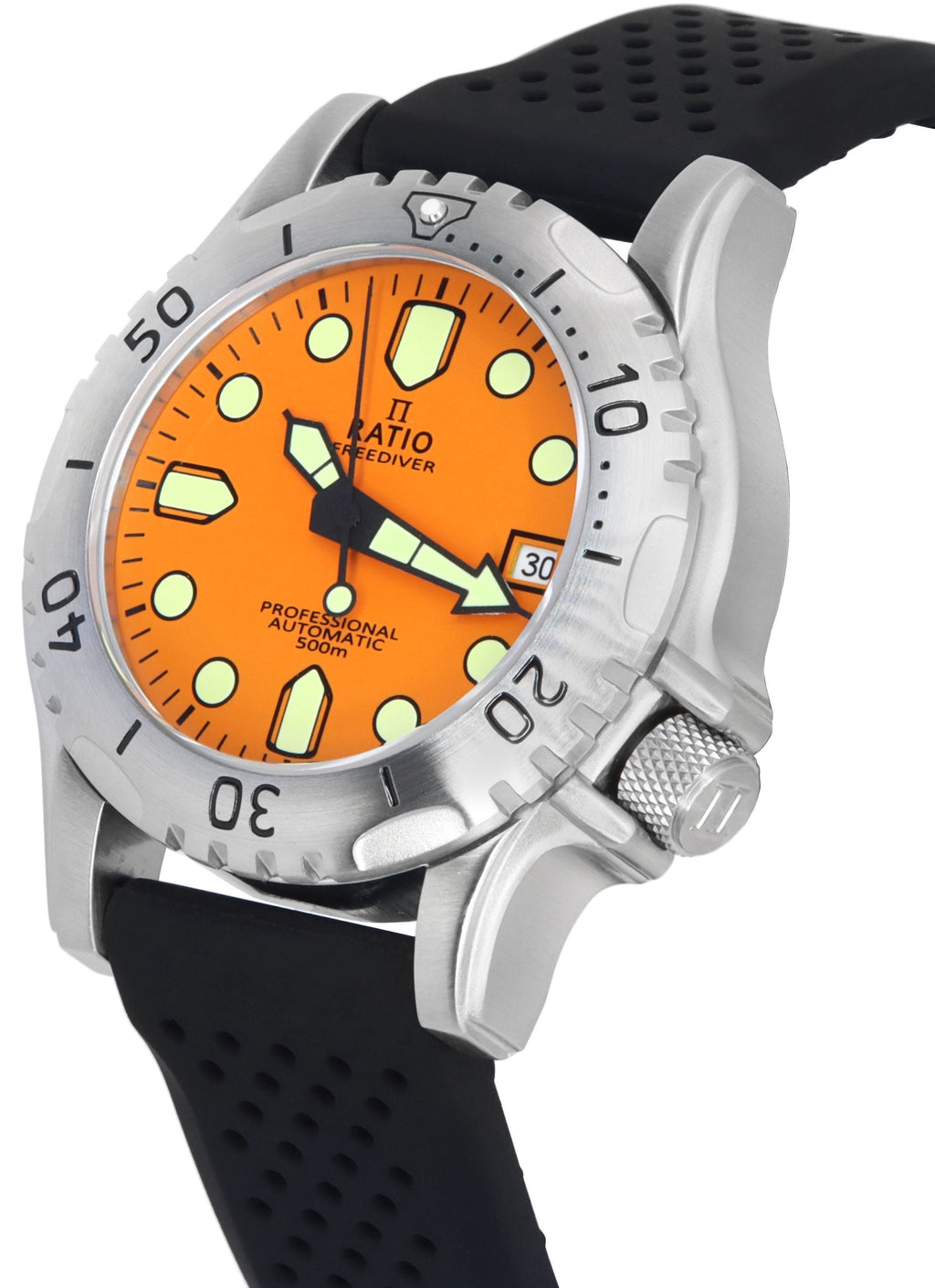 Ratio FreeDiver Professional Sapphire Orange Dial Automatic RTF017 500M Men's Watch