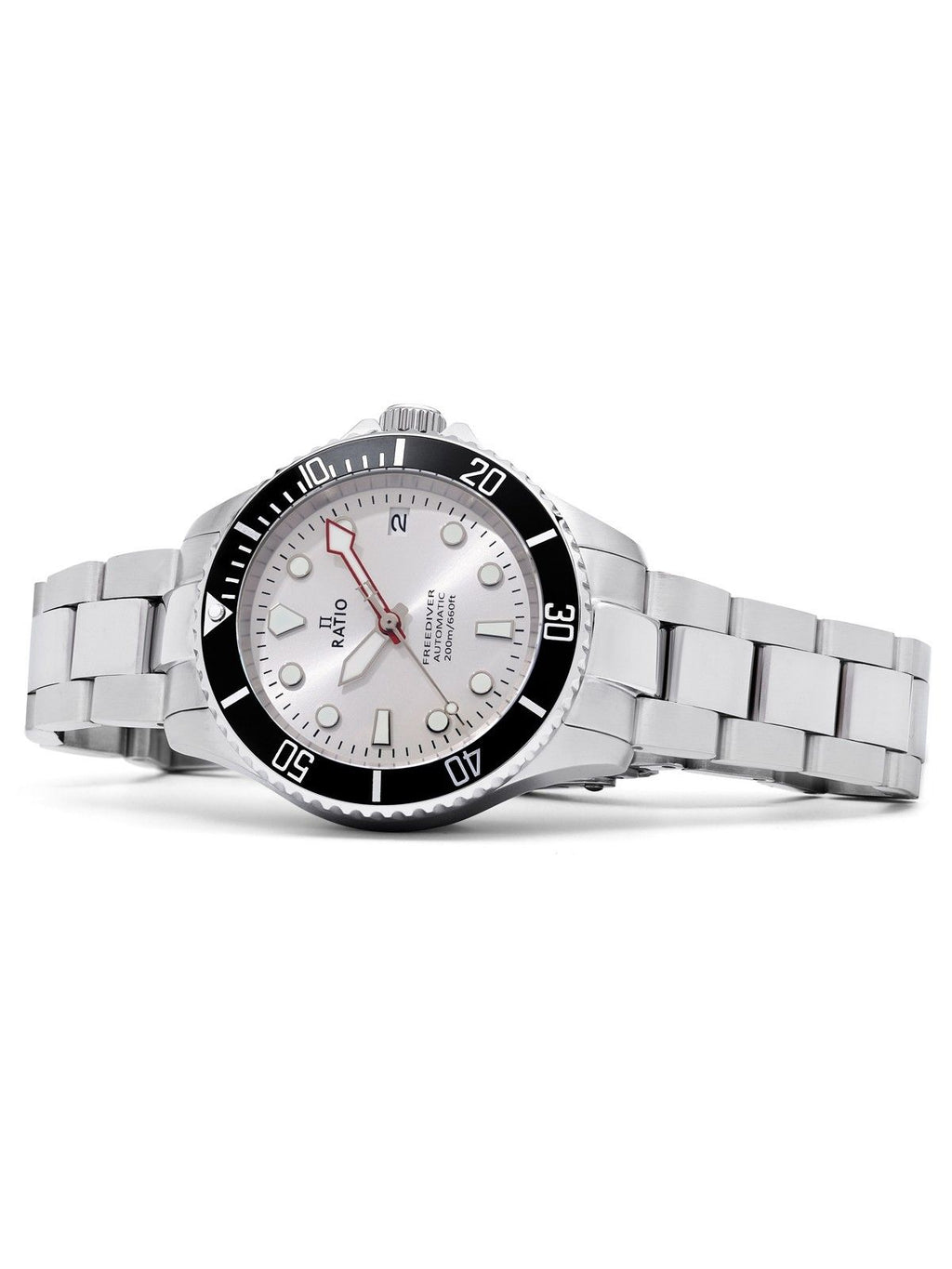 Ratio FreeDiver Sapphire Stainless Steel Silver Sunray Dial Automatic RTF048 200M Men's Watch
