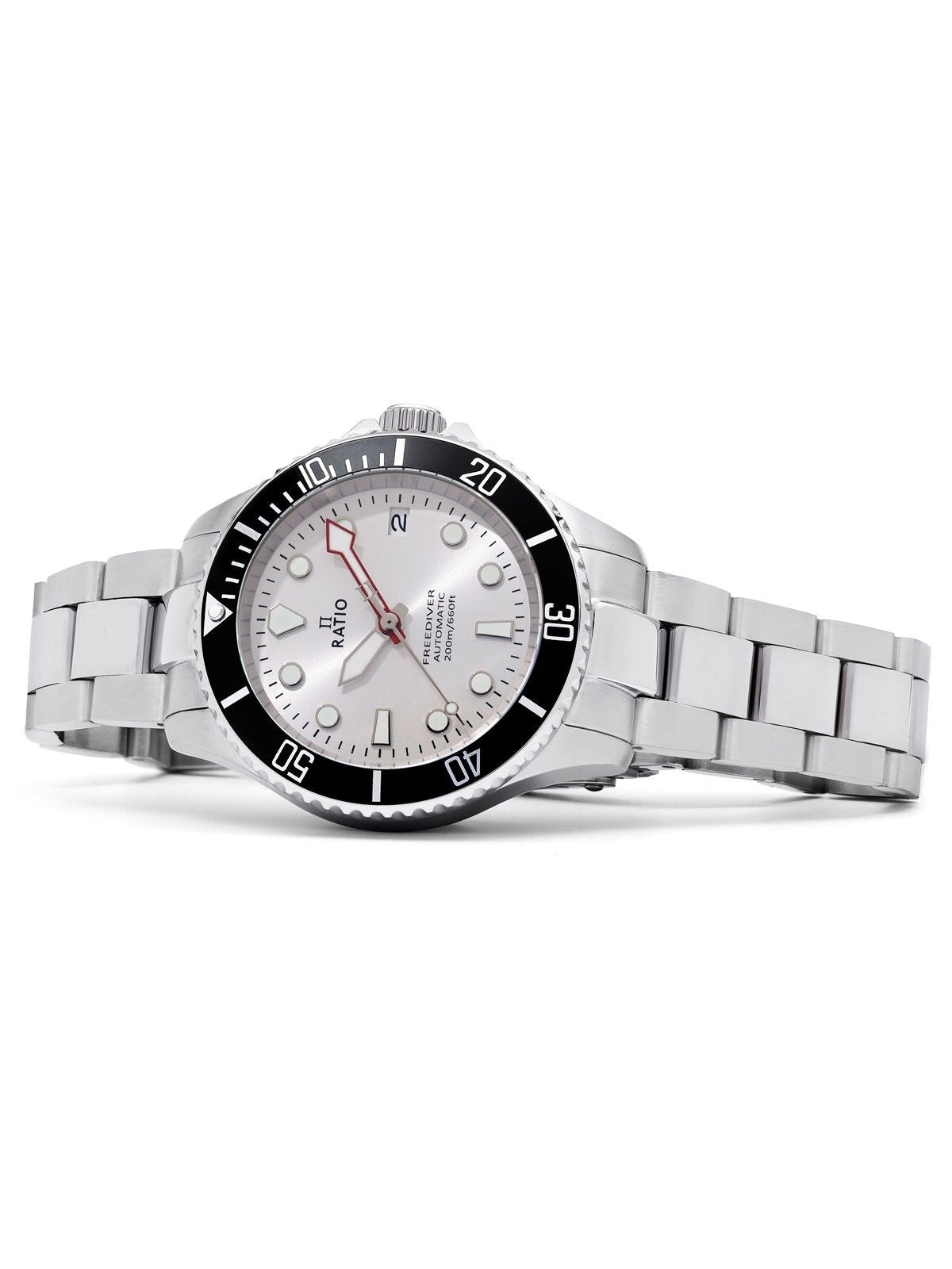 Ratio FreeDiver Sapphire Stainless Steel Silver Sunray Dial Automatic RTF048 200M Men's Watch
