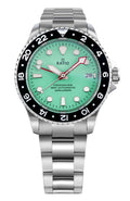Ratio FreeDiver GMT Series Sapphire Stainless Steel Green Dial Automatic RTF059 200M Men's Watch
