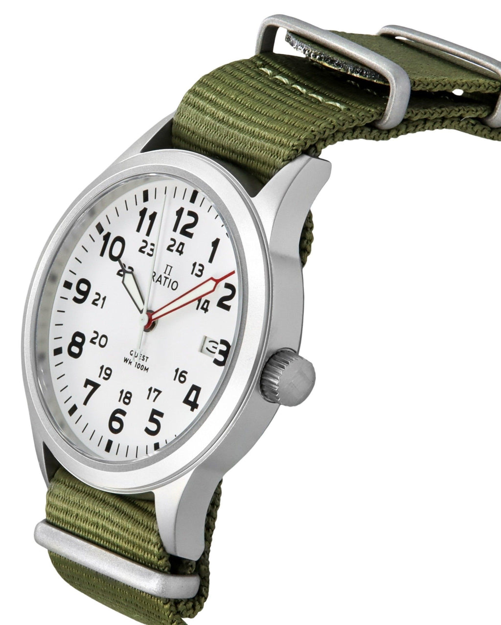 Ratio Quest Men's Field Watch Sapphire Nylon Strap Quartz RTQ025 100M Lewis And Clark Edition