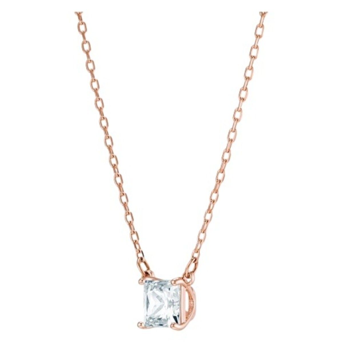 Swarovski Stilla Attract Clear Crystals And Rose Gold Tone Necklace 5510698 For Women