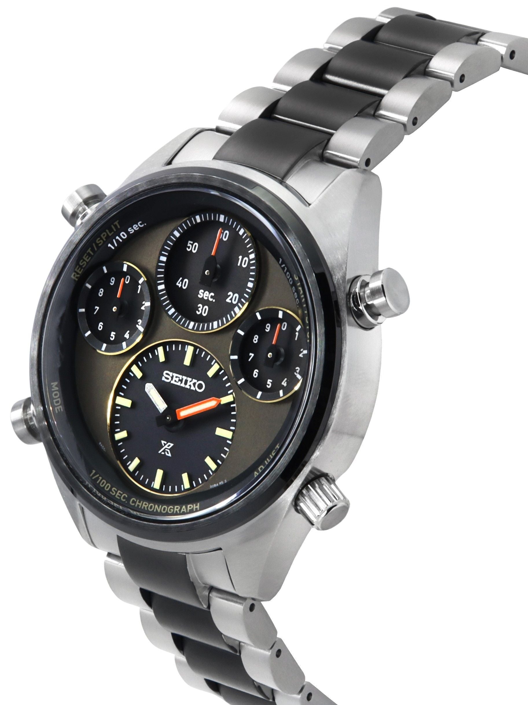 Seiko Prospex Speedtimer Limited Edition Chronograph Stainless Steel Brown Dial Solar SFJ005P1 100M Men's Watch