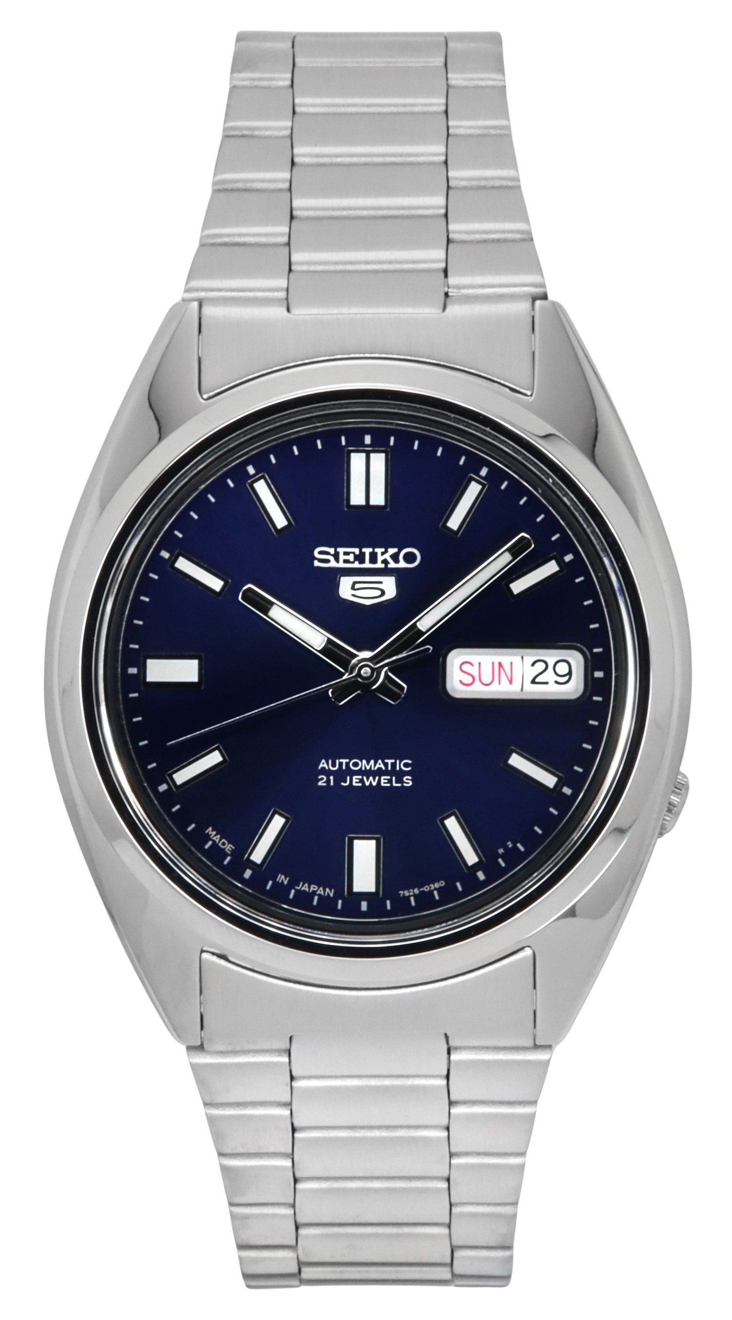 Seiko 5 Automatic 21 Jewels Japan Made SNXS77 SNXS77J1 SNXS77J Men's Watch