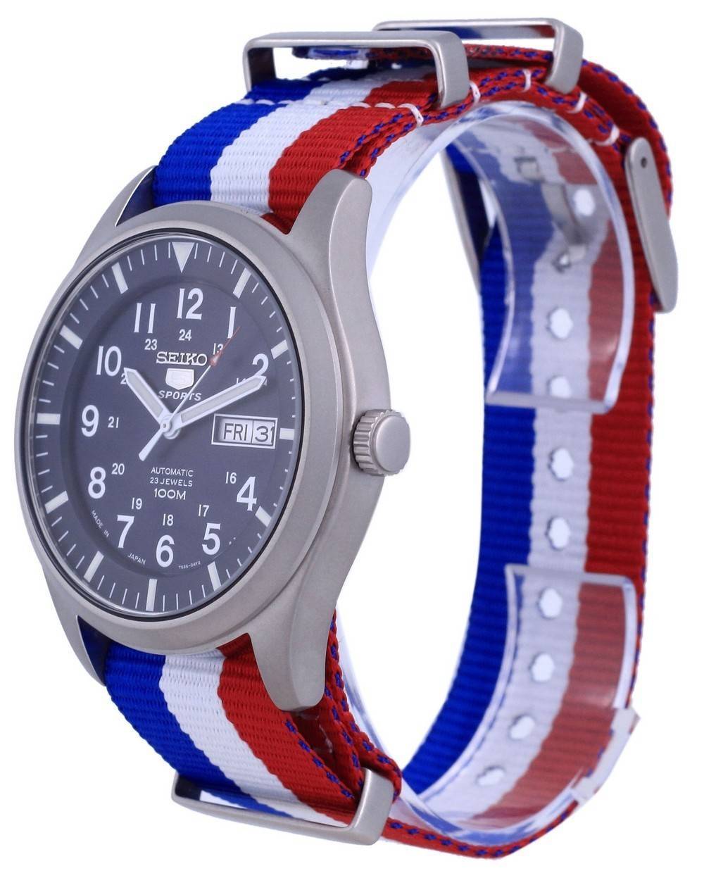 Seiko 5 Sports Automatic Polyester SNZG11J1-var-NATO25 100M Men's Watch