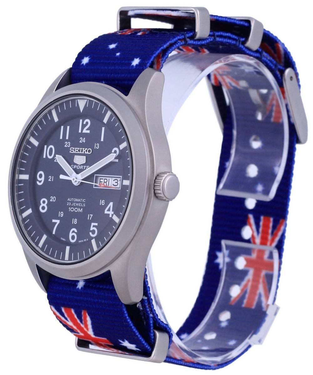 Seiko 5 Sports Automatic Polyester SNZG11K1-var-NATO30 100M Men's Watch