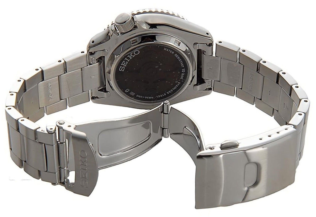 Seiko 5 Sports SKX Style Stainless Steel Transparent Teal Dial Automatic SRPJ45K1 100M Men's Watch