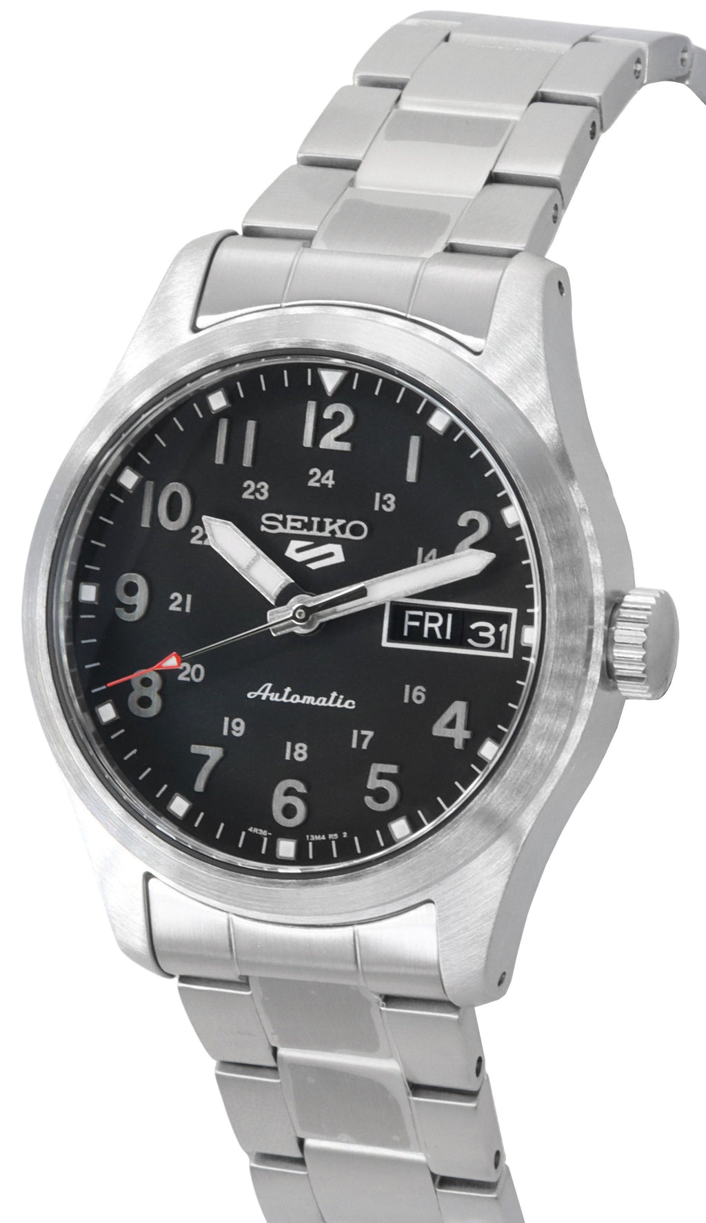 Seiko 5 Sports In The Metal Midfield Black Dial Automatic SRPJ81K1 100M Men's Watch