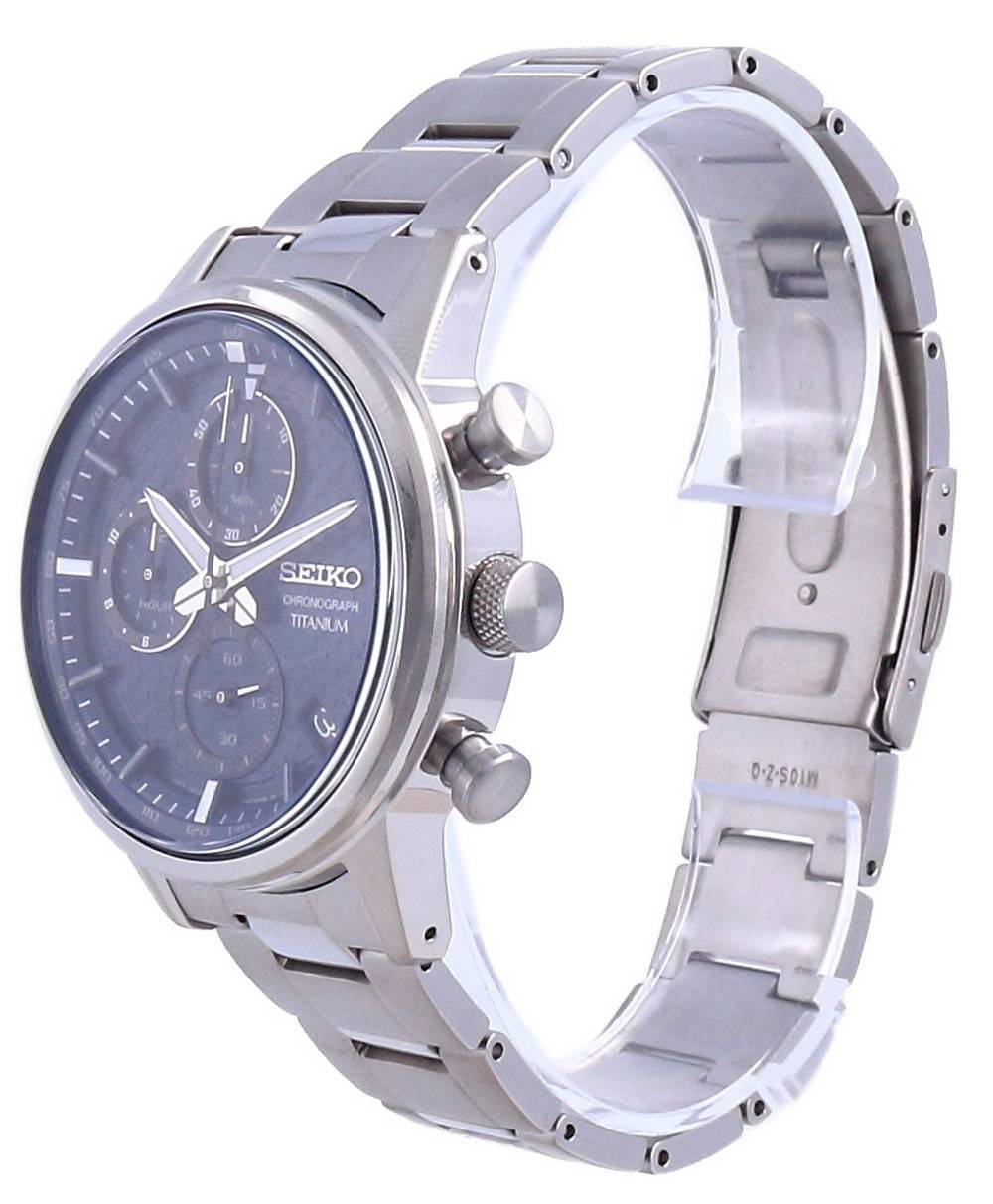 Seiko Discover More Titanium Chronograph Quartz SSB387P1 100M Men's Watch