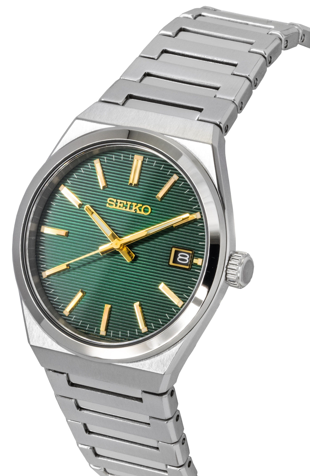 Seiko Classic Stainless Steel Green Dial Quartz SUR601P1 100M Men's Watch