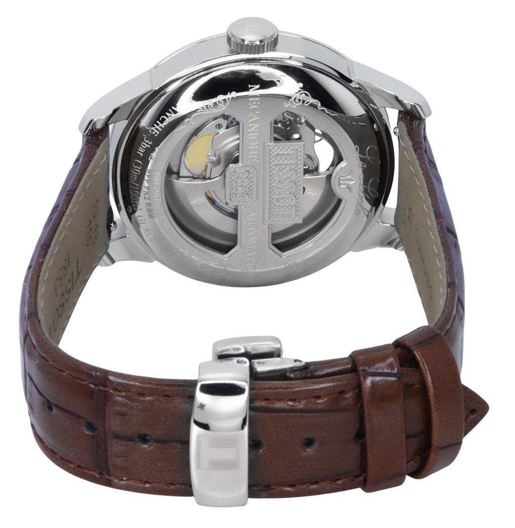 Tissot Le Locle Powermatic 80 Leather Strap Open Heart Silver Dial Automatic T006.407.16.033.01 Men's Watch
