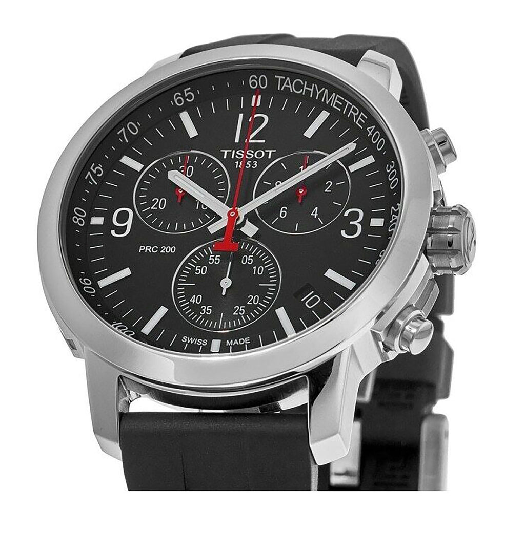 Tissot PRC 200 T-Sport Chronograph Black Dial Quartz Diver's T114.417.17.057.00 200M Men's Watch