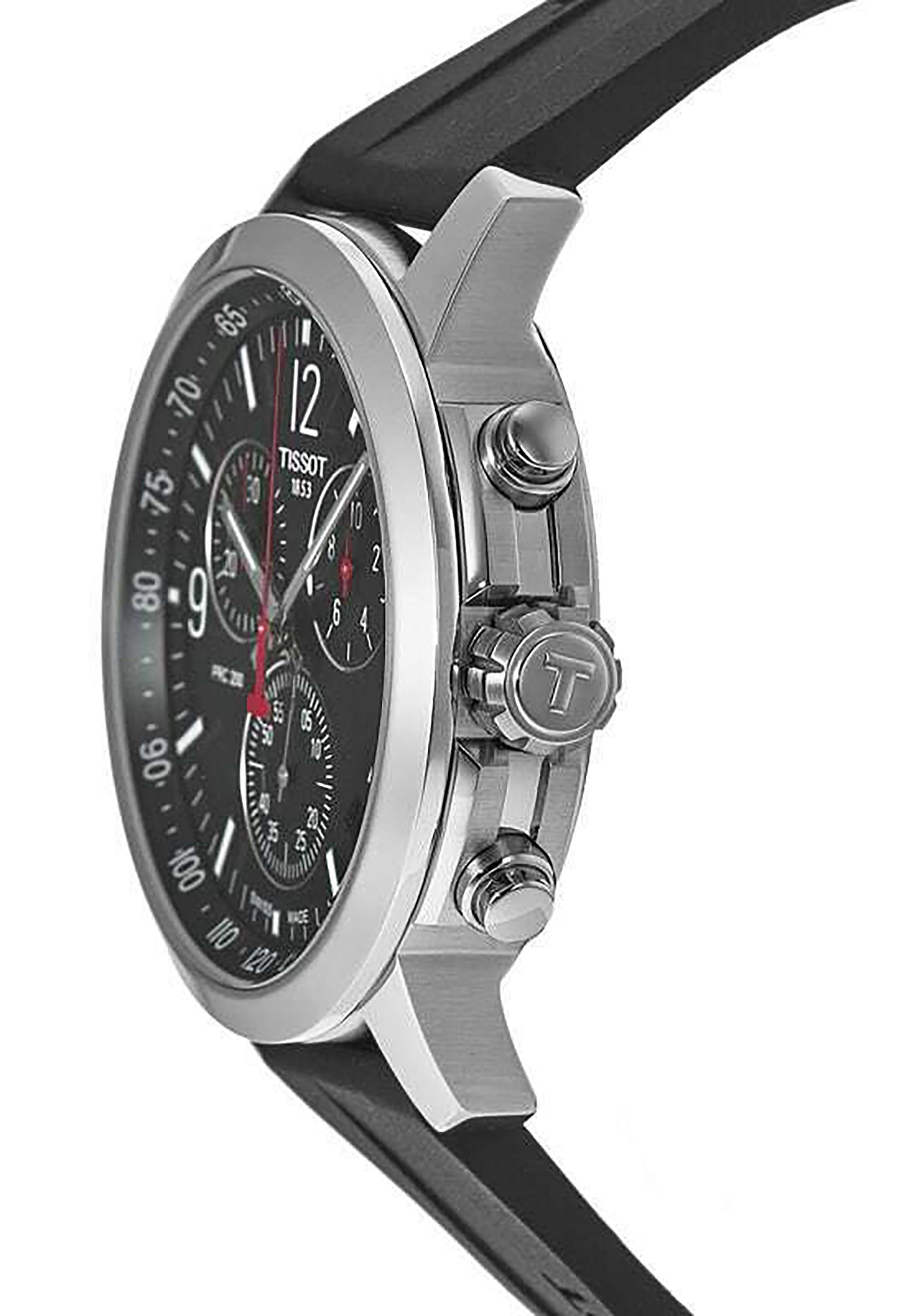Tissot PRC 200 T-Sport Chronograph Black Dial Quartz Diver's T114.417.17.057.00 200M Men's Watch